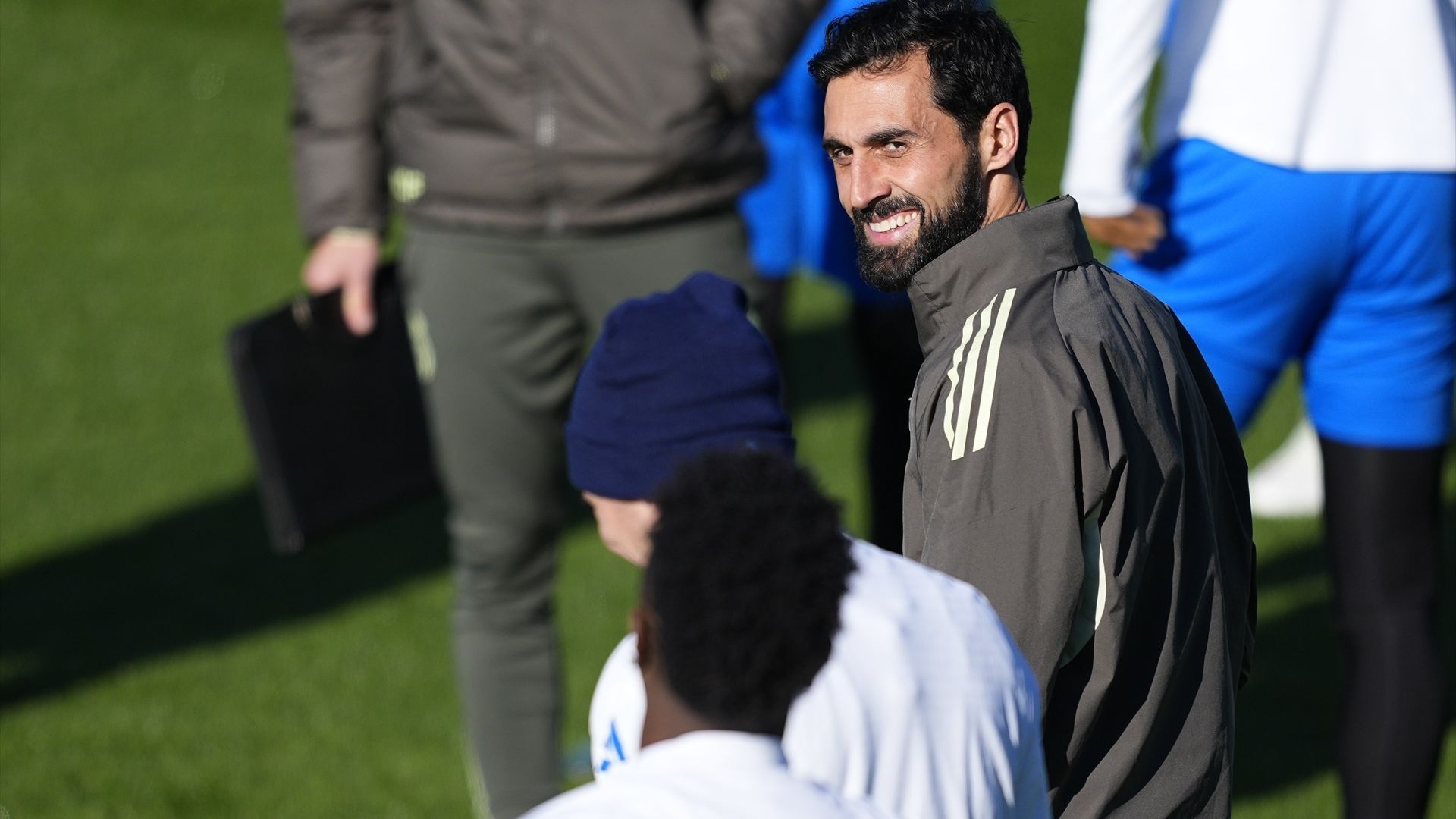 Álvaro Arbeloa, en un entrenamiento del Real Madrid