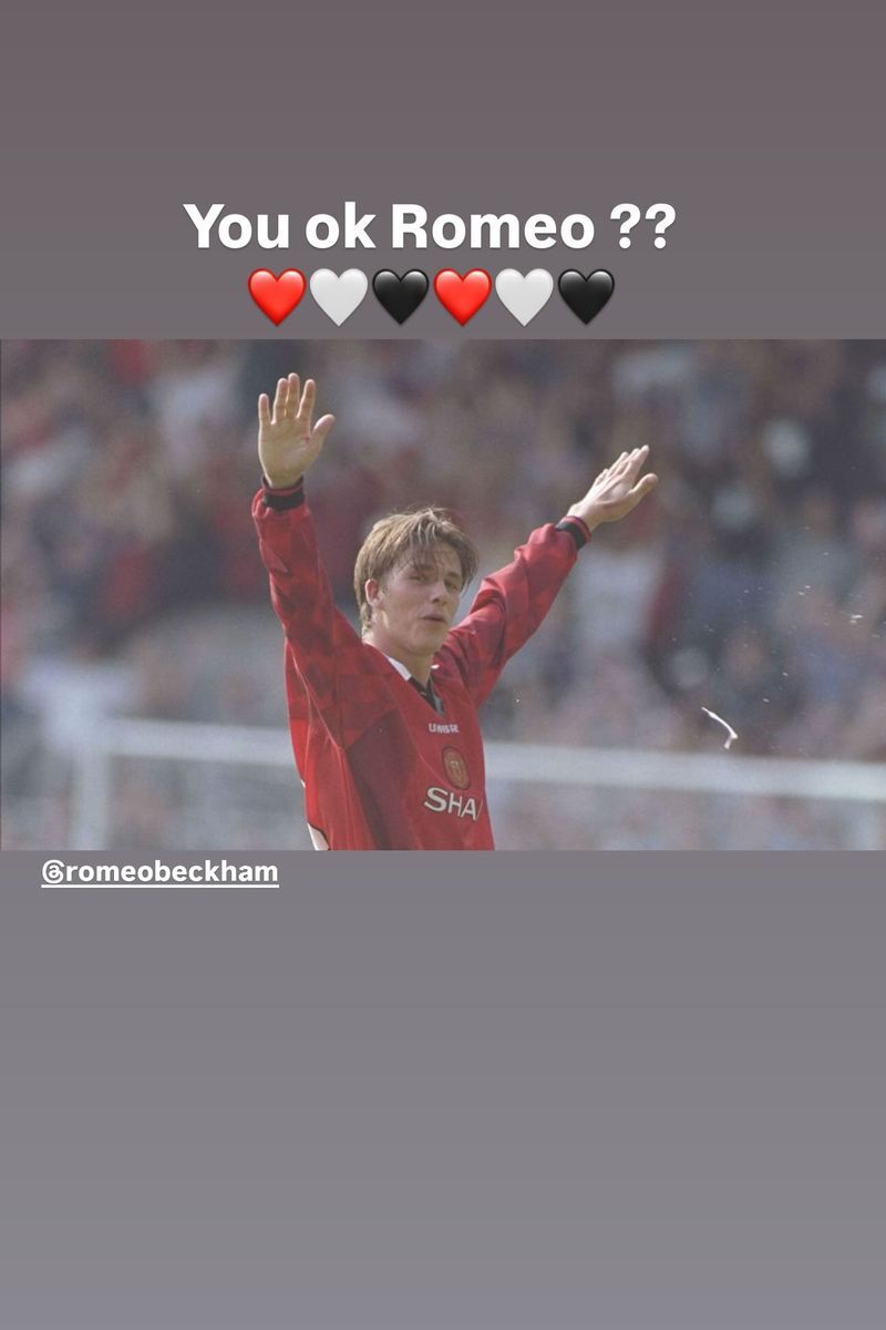 David Beckham pica a su hijo Romeo en redes por la derrota del Arsenal