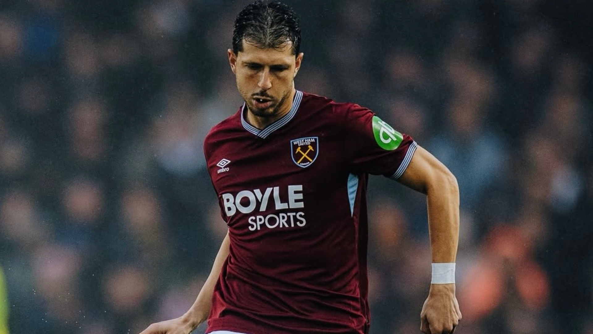 Guido Rodríguez con el West Ham