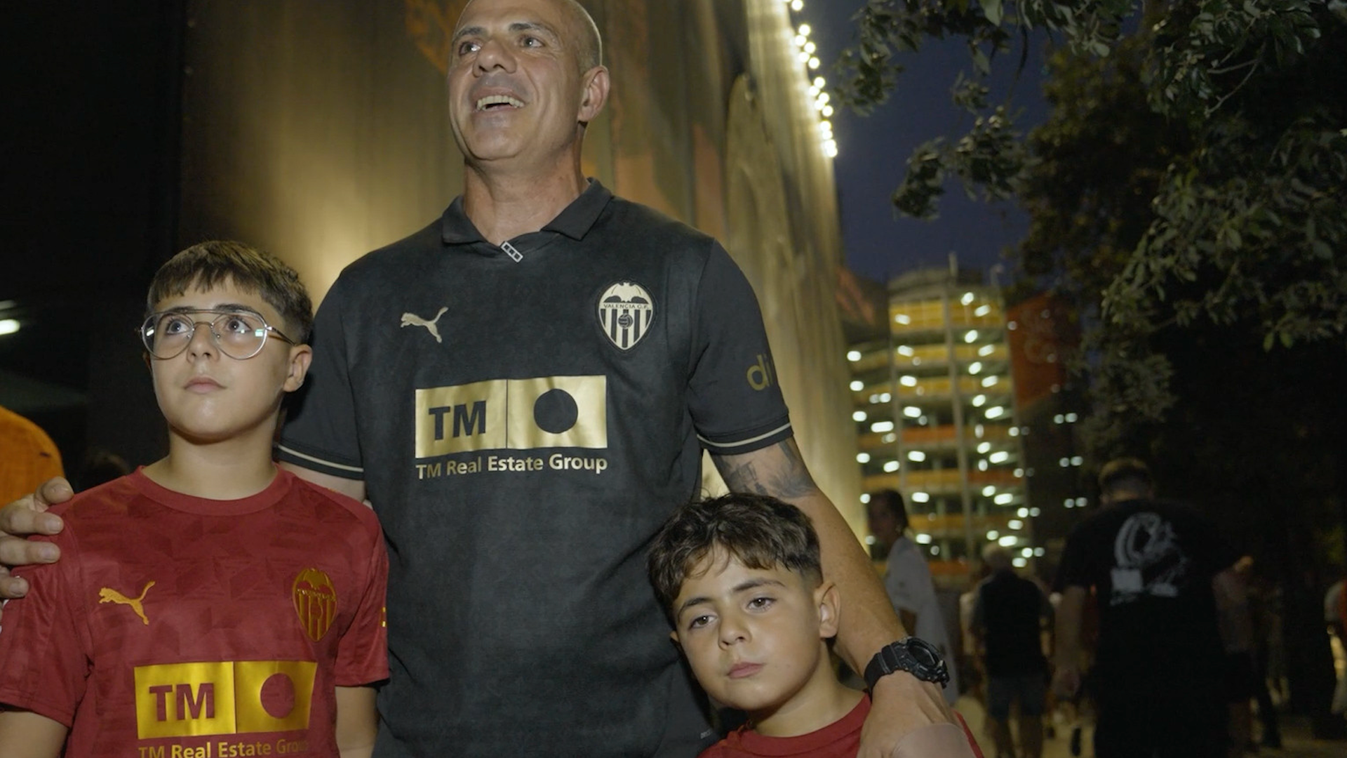 La familia Sanchis acude a Mestalla