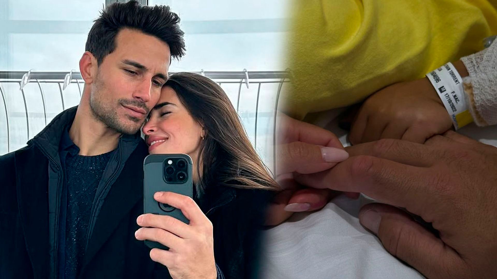 Lidia Torrent, Jaime Astrain y su hija en el hospital