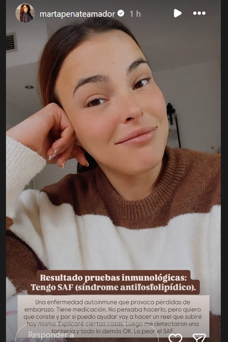 Marta Peñate tiene SAF