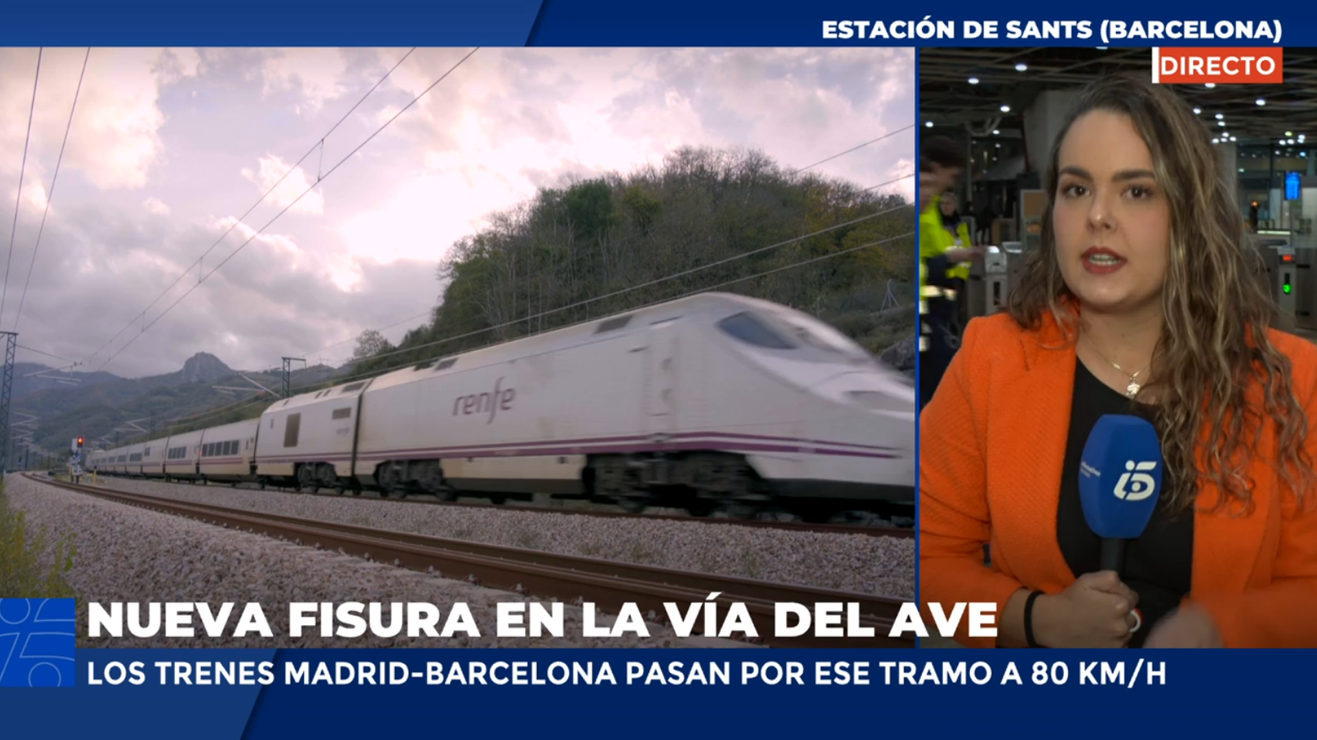 La línea Madrid-Barcelona de AVE, con demoras "de hasta cinco horas"