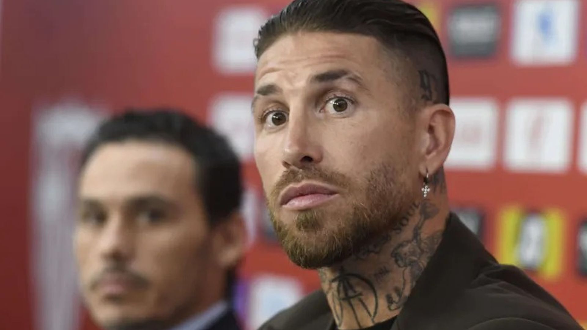 Sergio Ramos, junto a Del Nido Carrasco, en su despedida del Sevilla