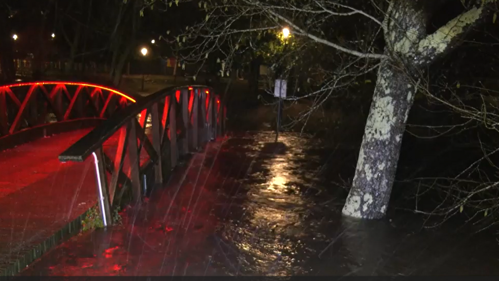 Desbordamiento del río Miñor a la altura de Gondomar