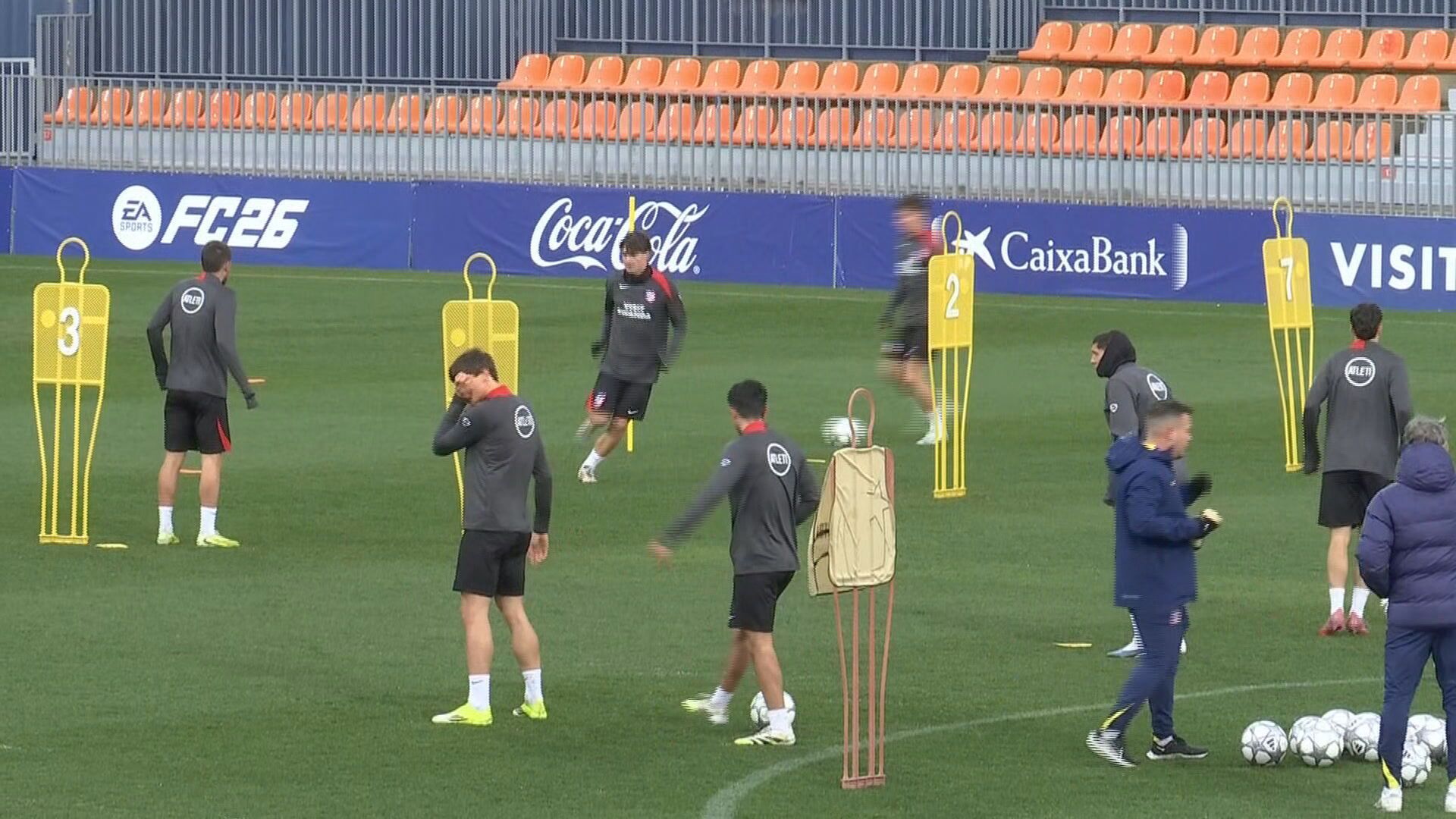 El entrenamiento del Atlético en previa de Champions League