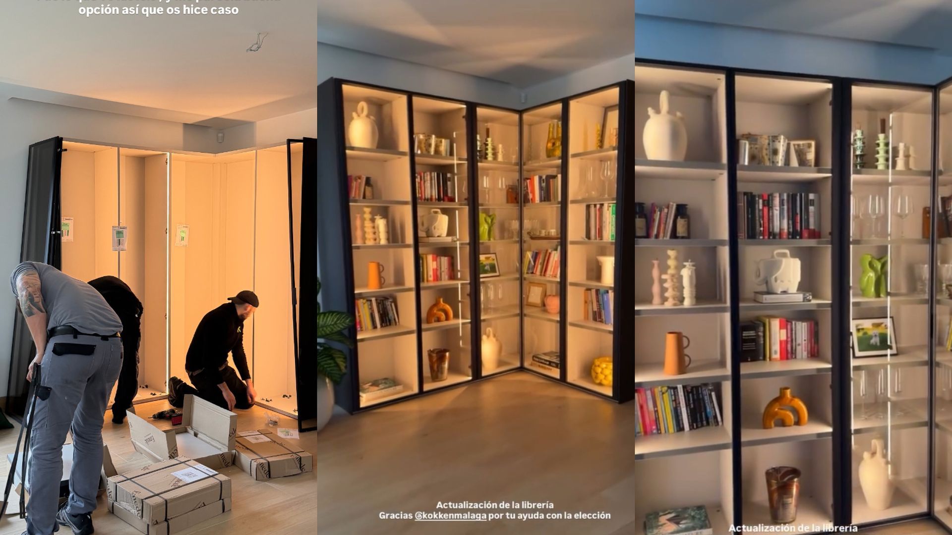 Nagore Robles muestra el espectacular resultado de su nueva librería