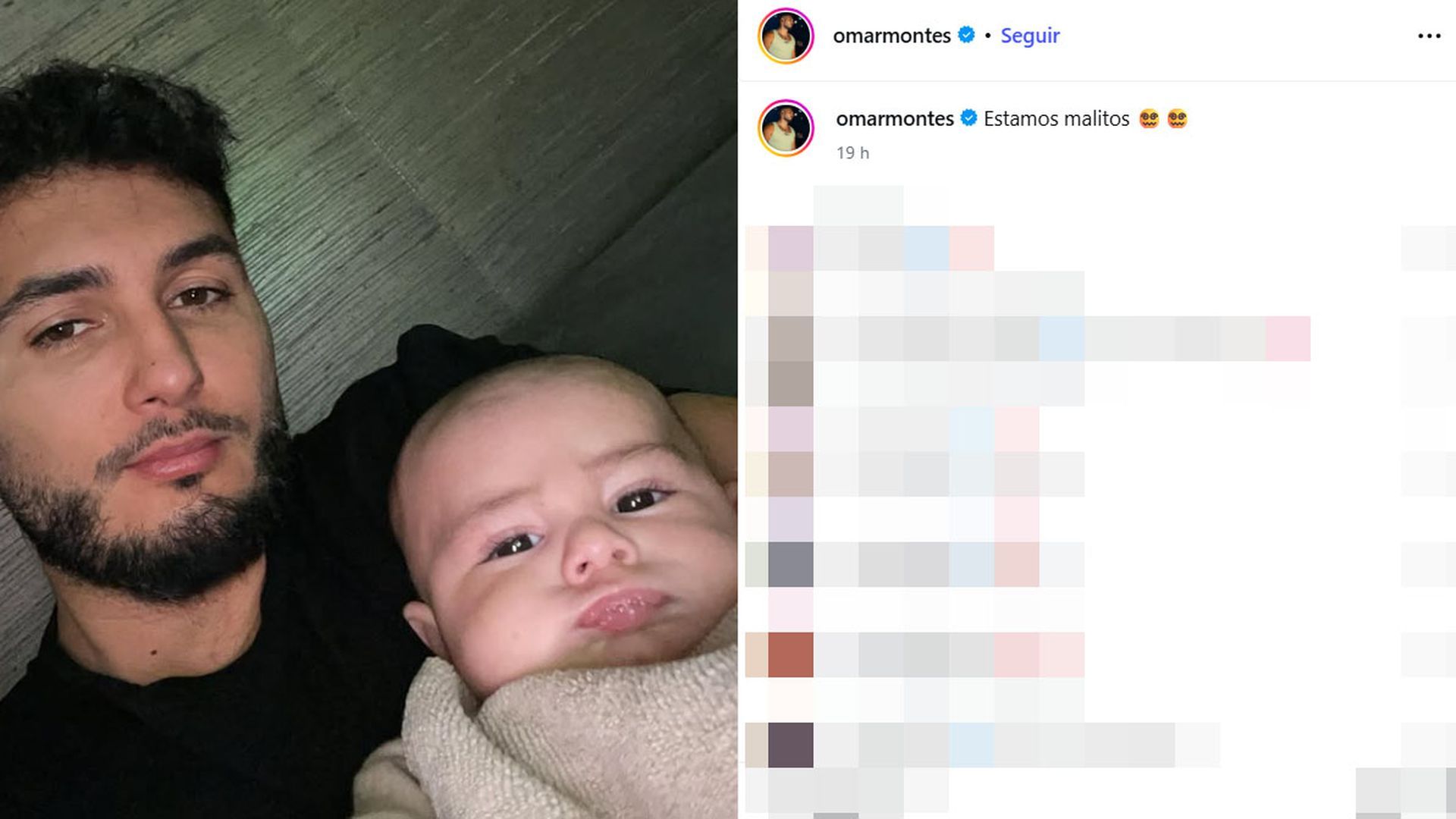 Omar Montes y su hijo Ismael