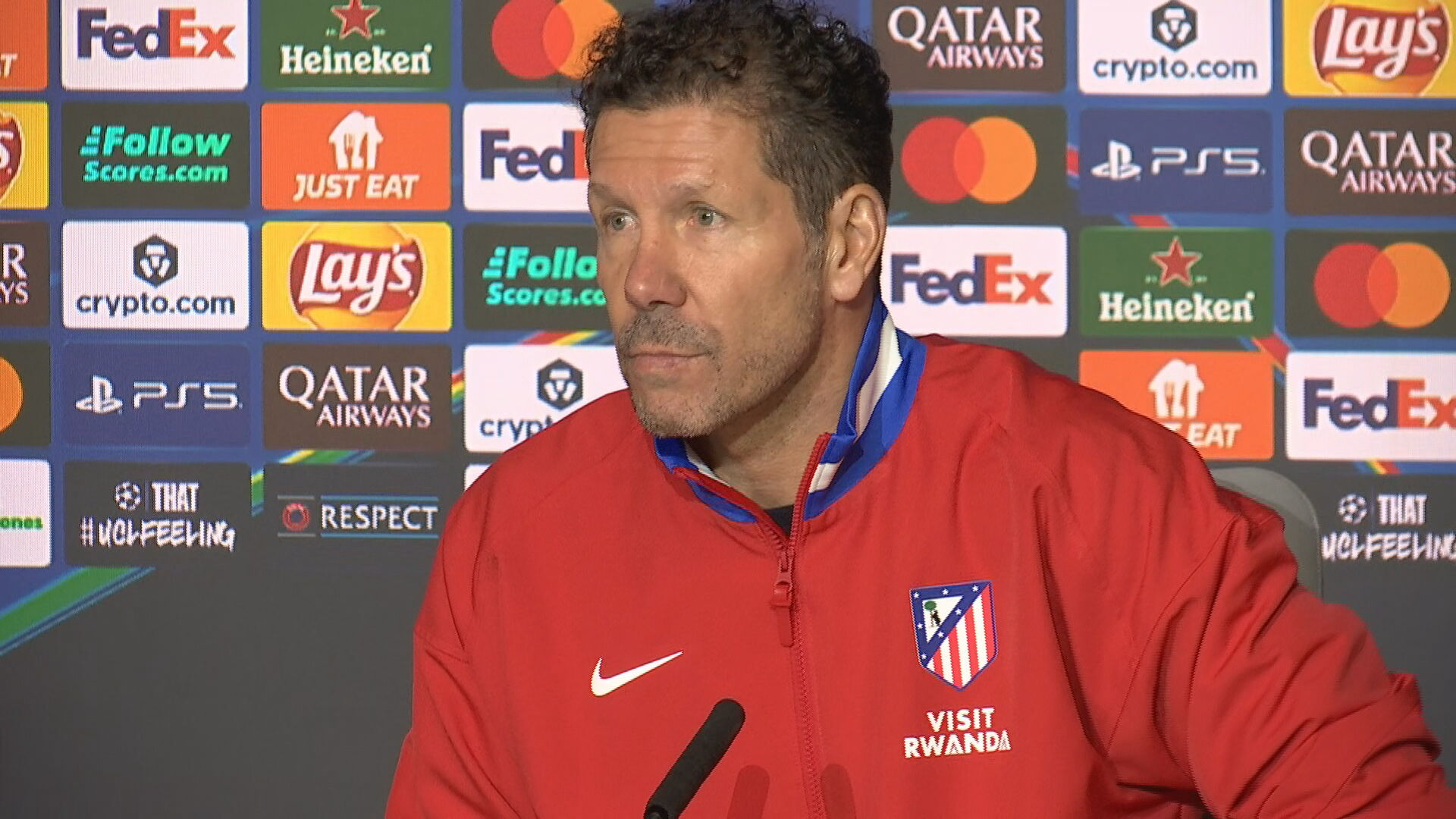 Simeone, en sala de prensa