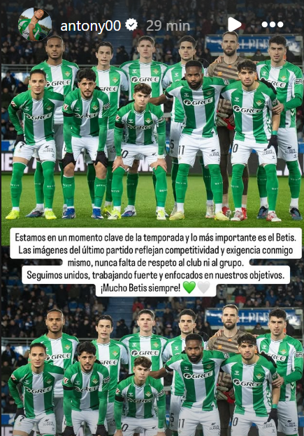 Storie de Antony en Instagram