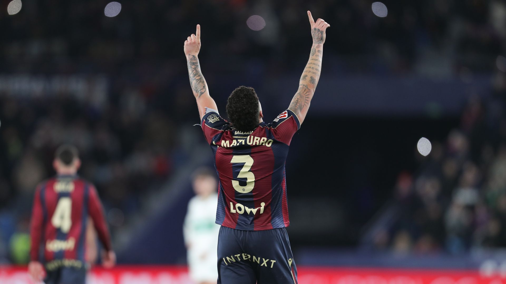 Alan Matturro celebrando su gol de la victoria contra el Elche en la jornada 21 de LALIGA EA Sports