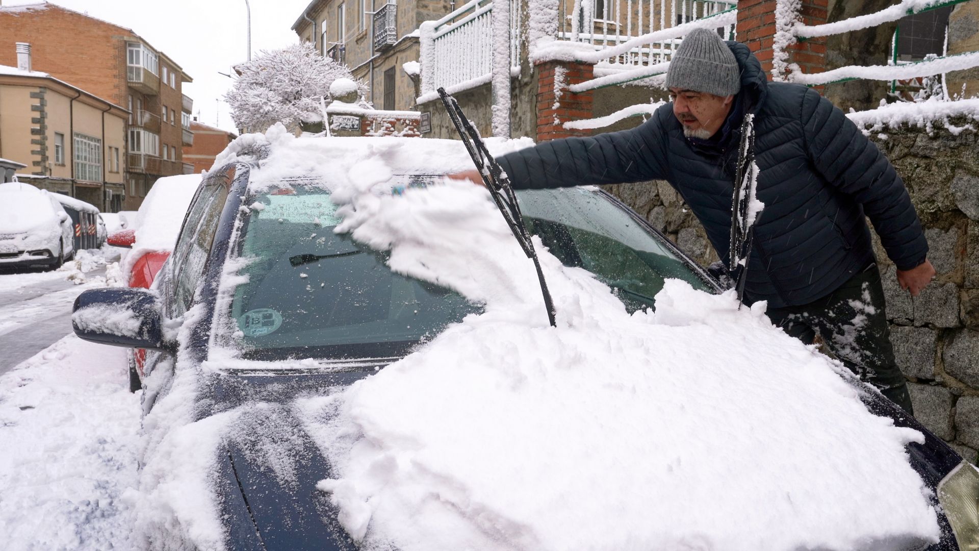 Imagen de Ávila en un momento en el que Castilla y León presenta avisos naranja o amarillo por nieve y viento