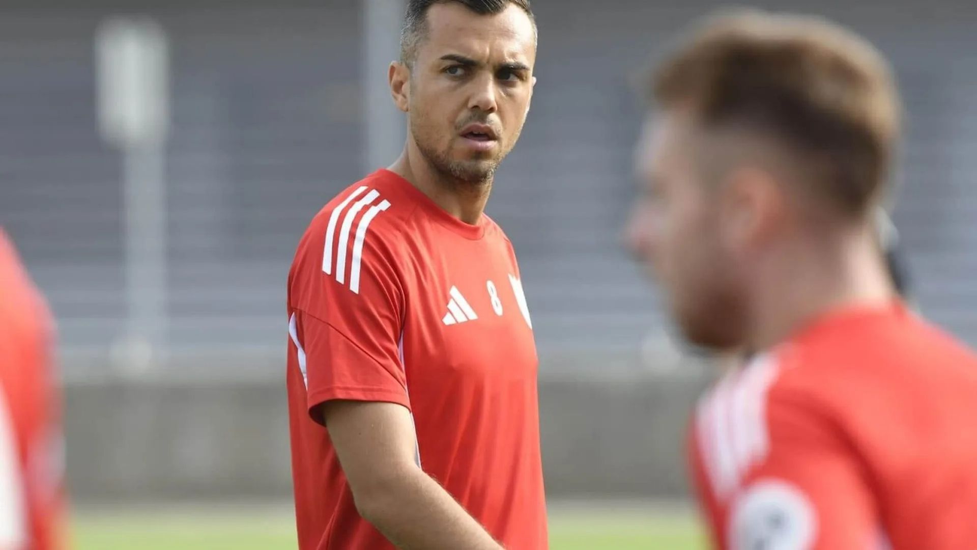 Joan Jordán, entrenando con el Sevilla