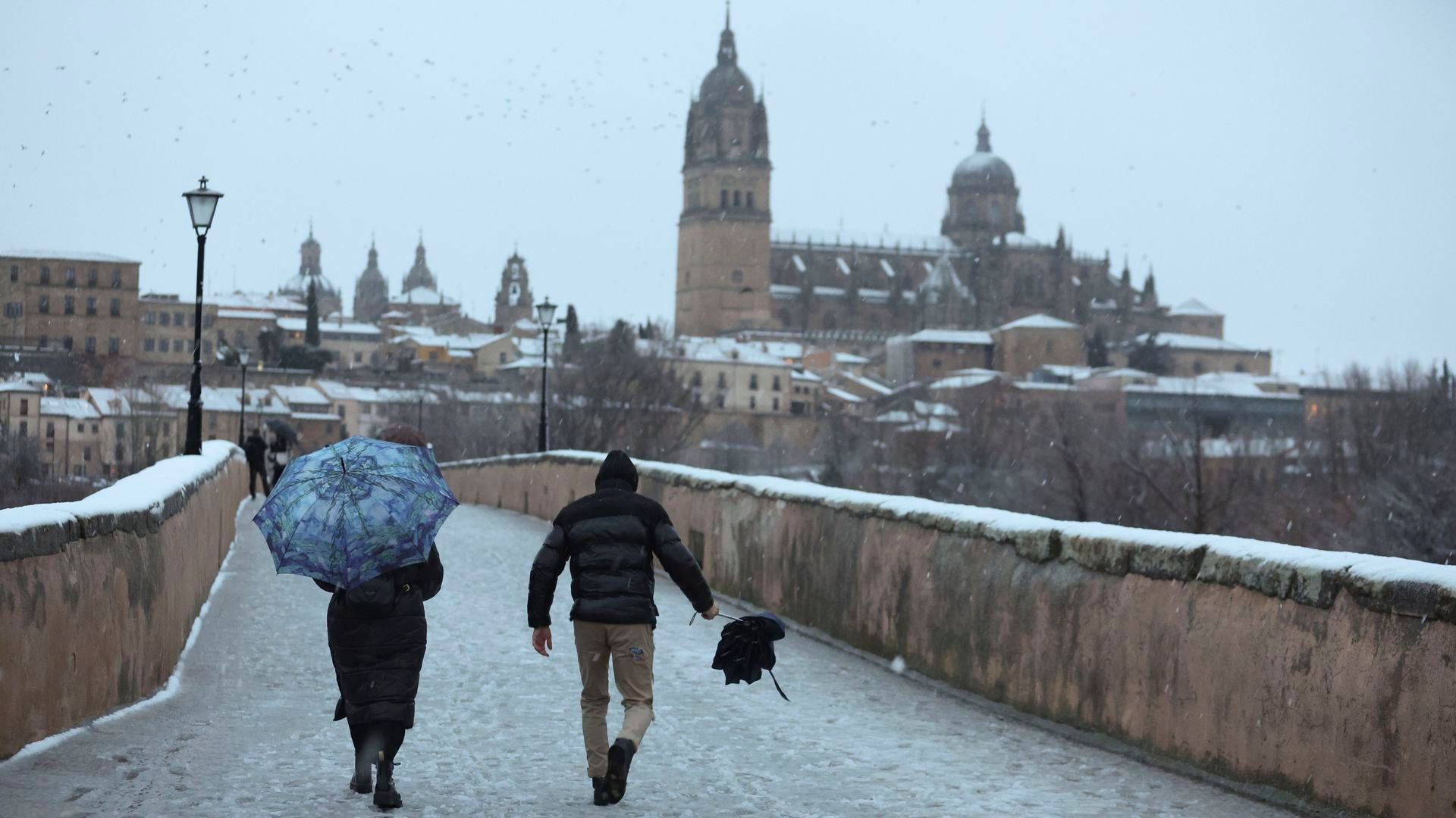 La nieve llega también a Salamanca