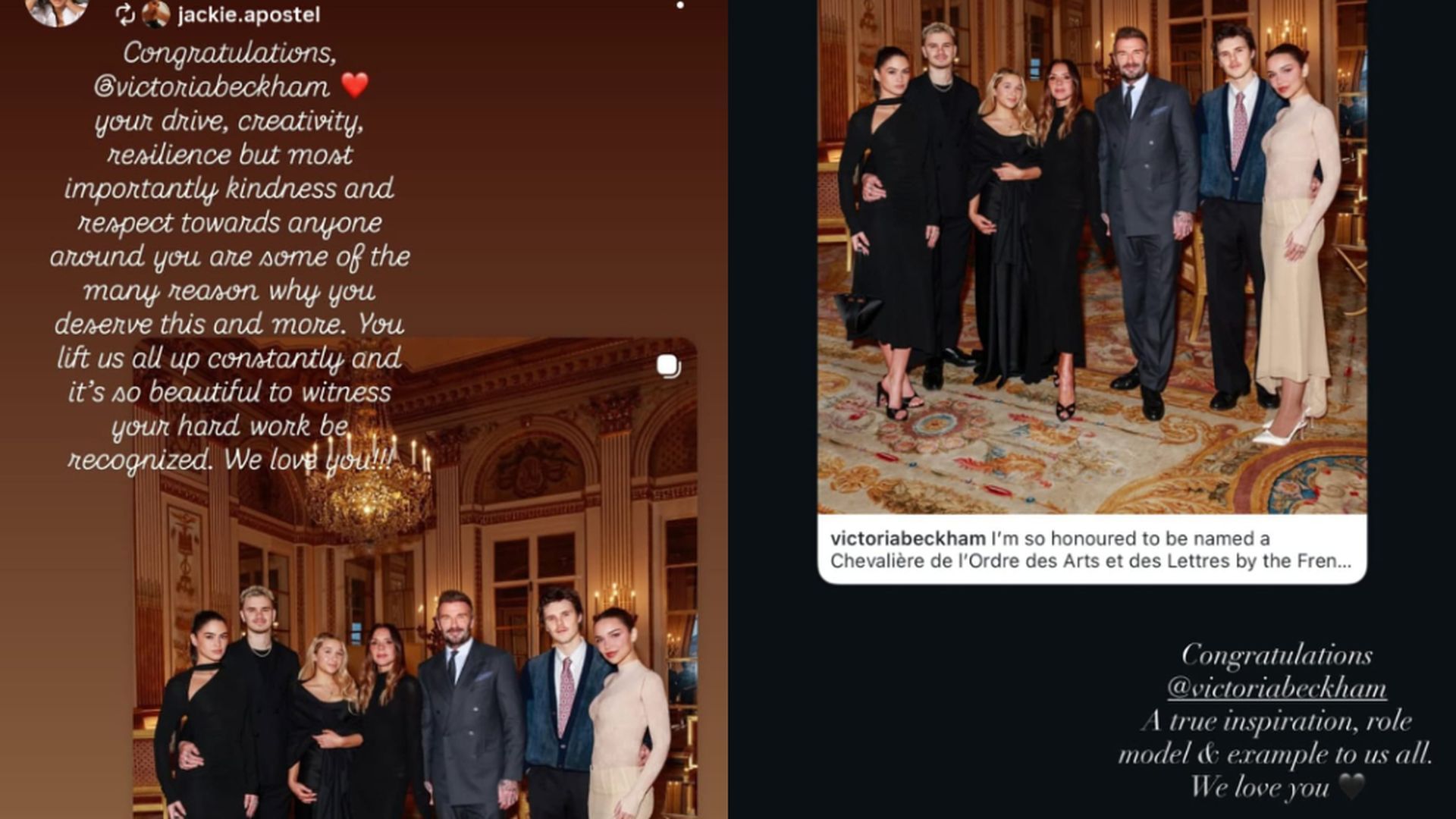 Los mensajes de Jackie Apostel y Kim Turnbull que demuestran su buena relación con Victoria Beckham