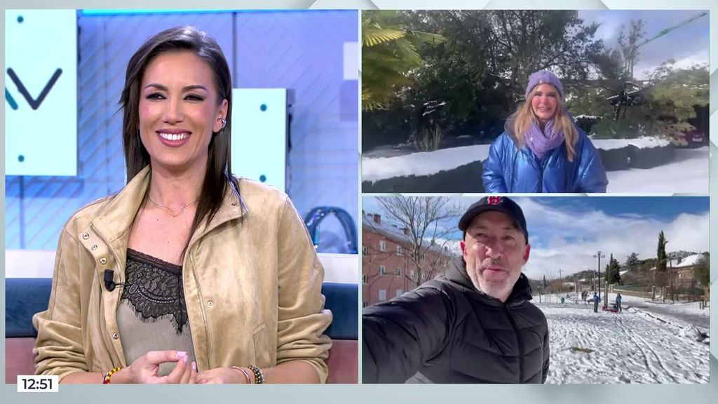 Marisa Martín Blázquez y Alfonso Egea, atrapados por la nevada de Madrid