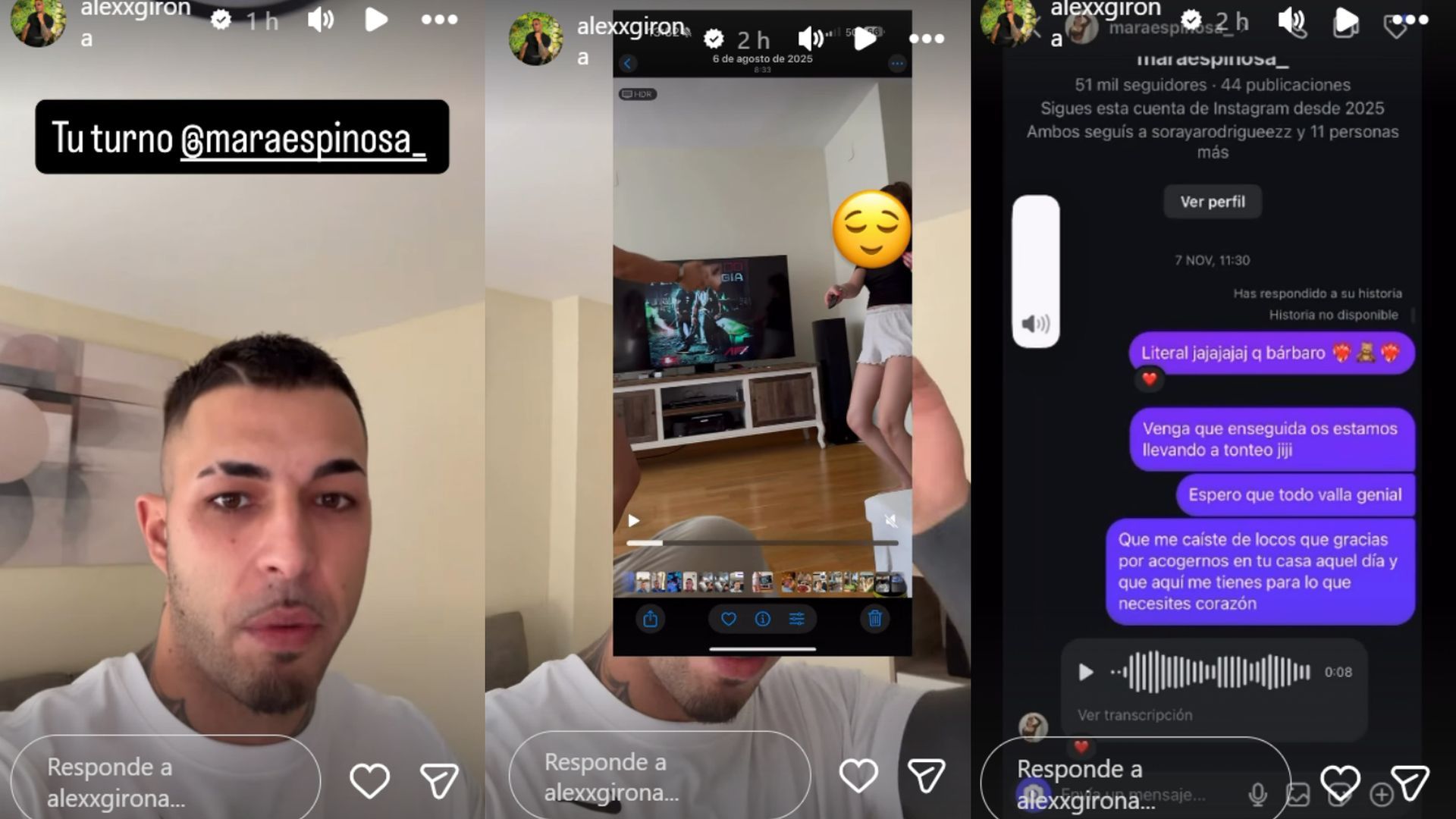 Álex Girona carga contra Mara Espinosa