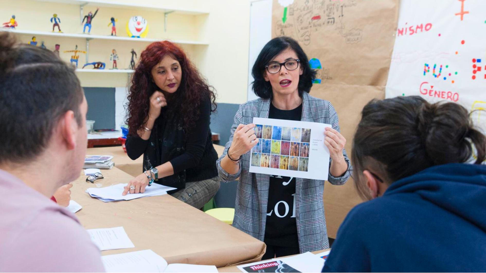 Ana Hernández, durante una clase
