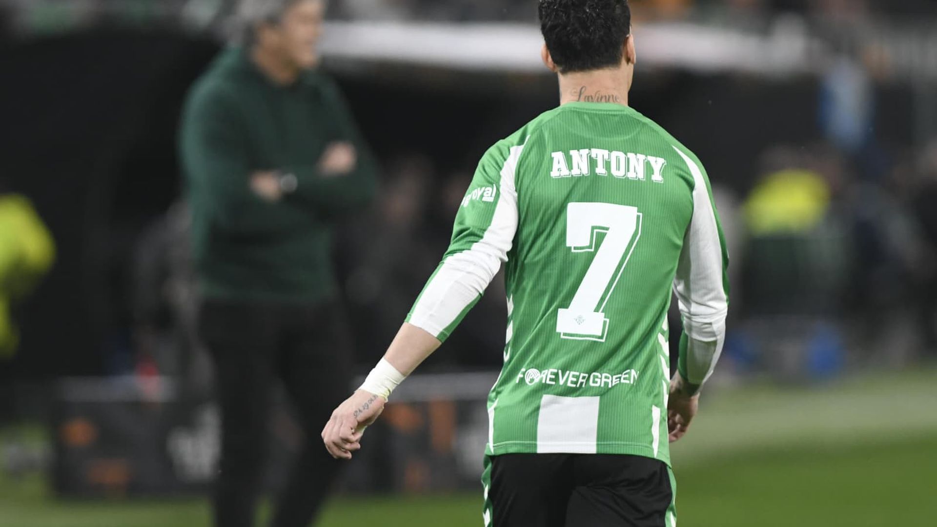Antony y Pellegrini, en el Betis-Feyenoord