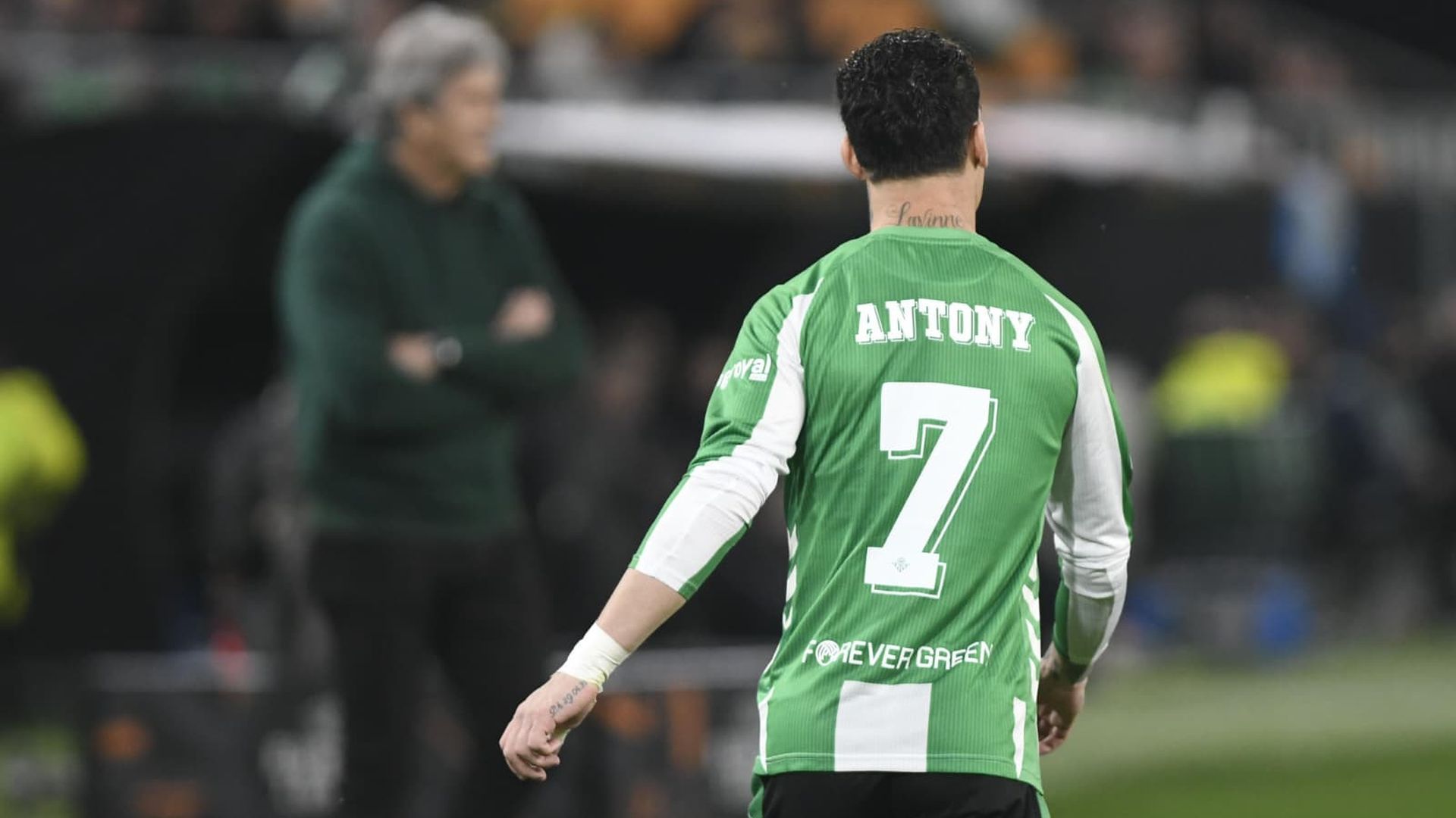 Antony y Pellegrini, en el Betis-Feyenoord