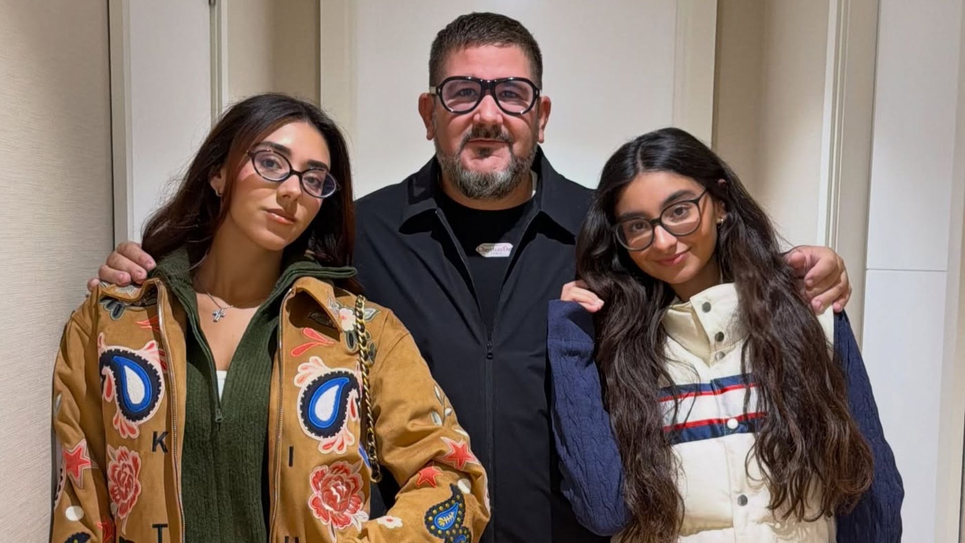 Dani García y sus hijas, Aurora y Laura