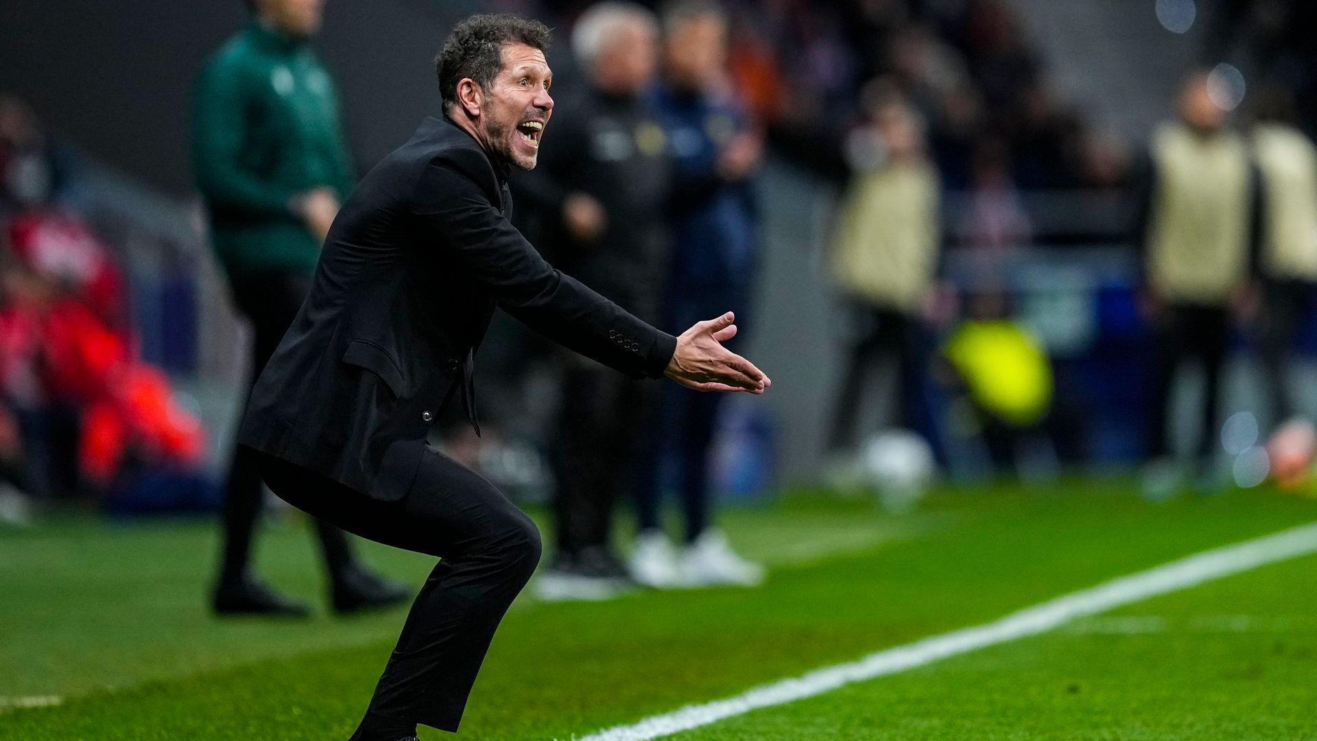 Diego Pablo Simeone entrenando al Atlético de Madrid