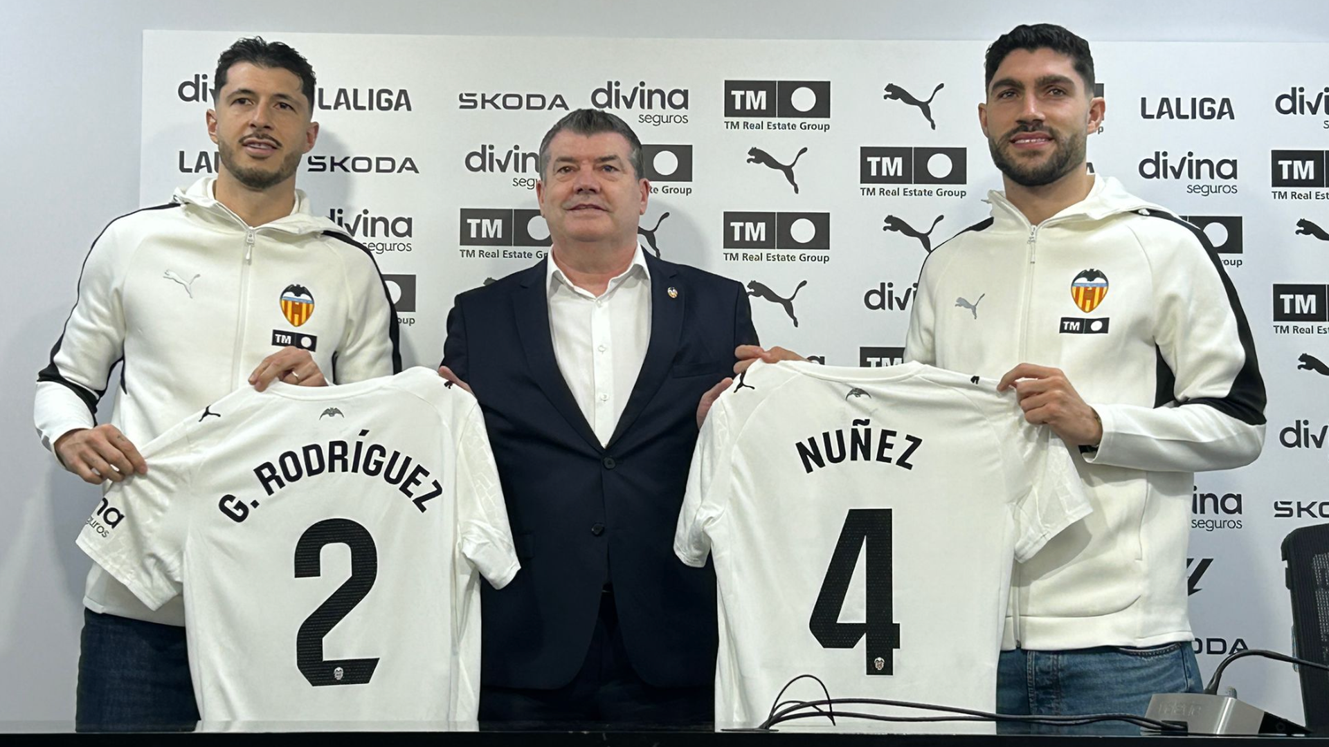 Guido Rodríguez y Unai Núñez, presentación oficial como jugador del Valencia CF