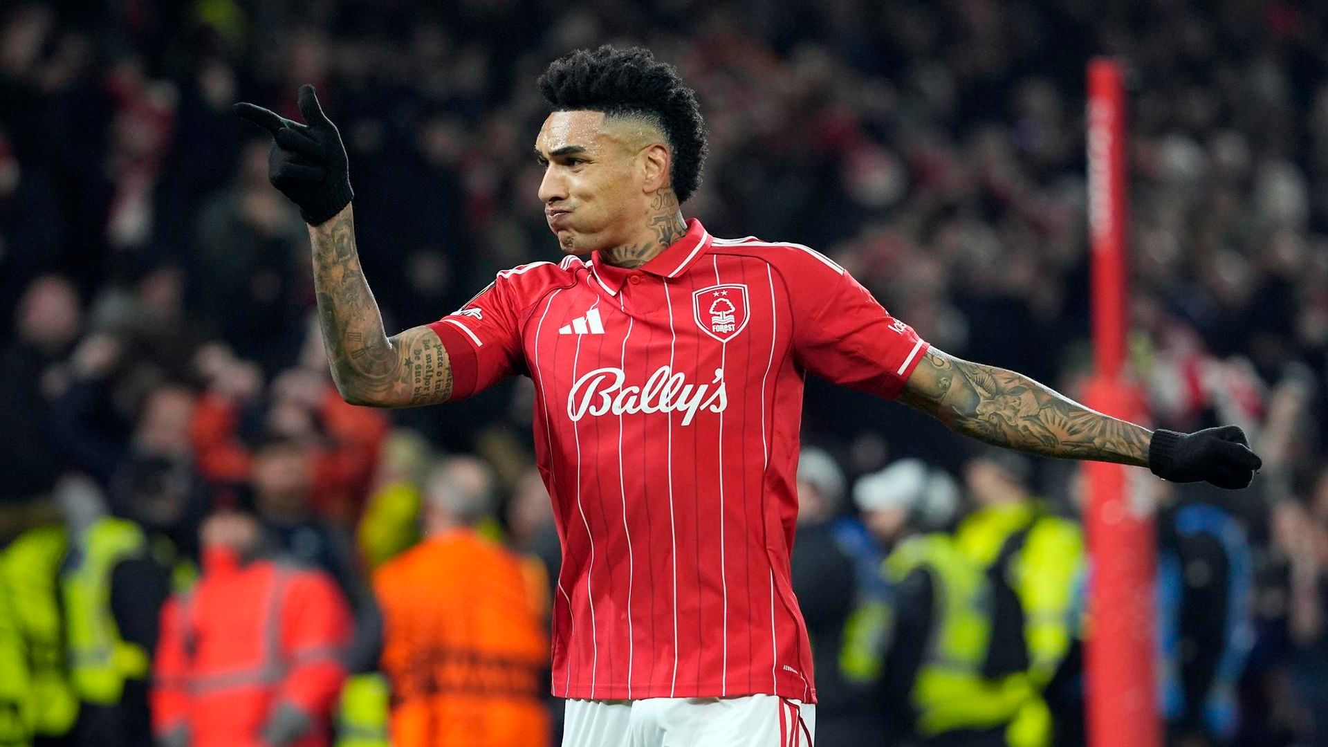 Igor Jesús celebrando su gol con el Nottingham Forest Igor Jesús celebrando su gol con el Nottingham Forest