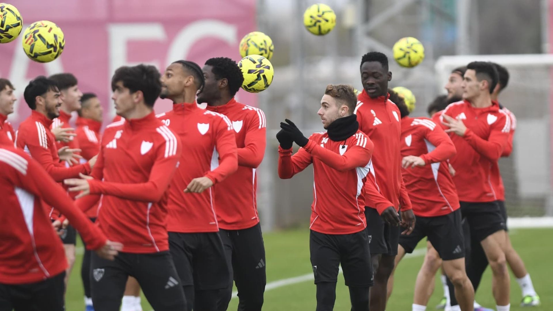 Imagen del entrenamiento del jueves. Imagen del entrenamiento del jueves.