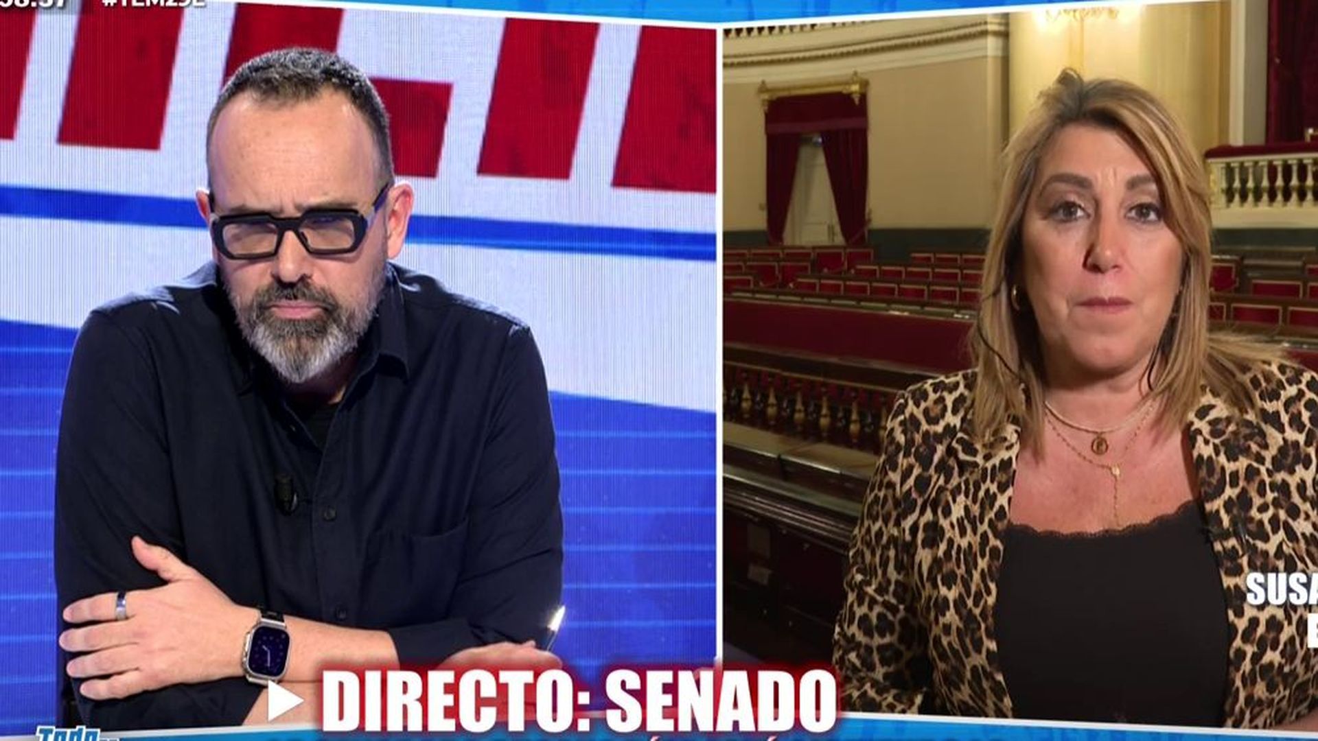 Susana Díaz critica a sus compañeros senadores 'Todo es mentira': "Parecían unos hooligans"