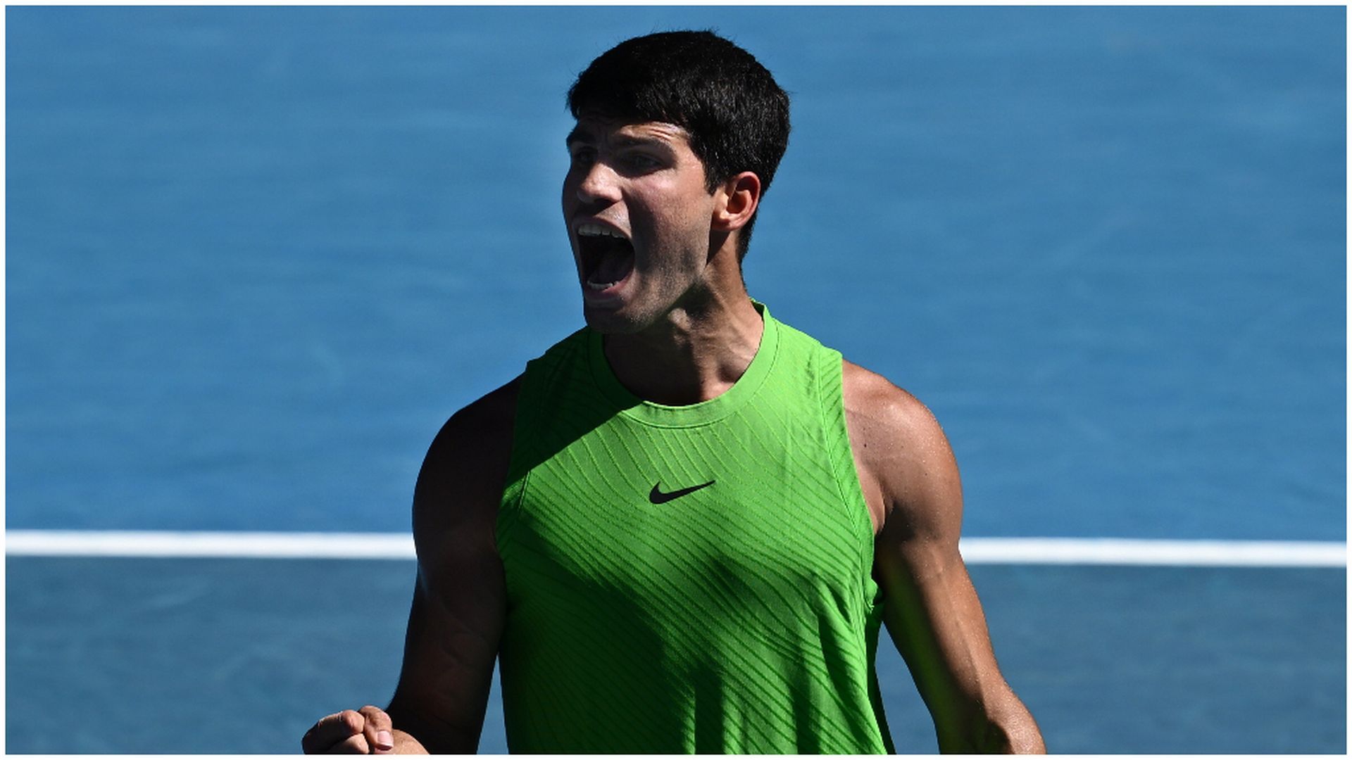 Carlos Alcaraz, durante la semifinal del Open de Australia ante Zverev
