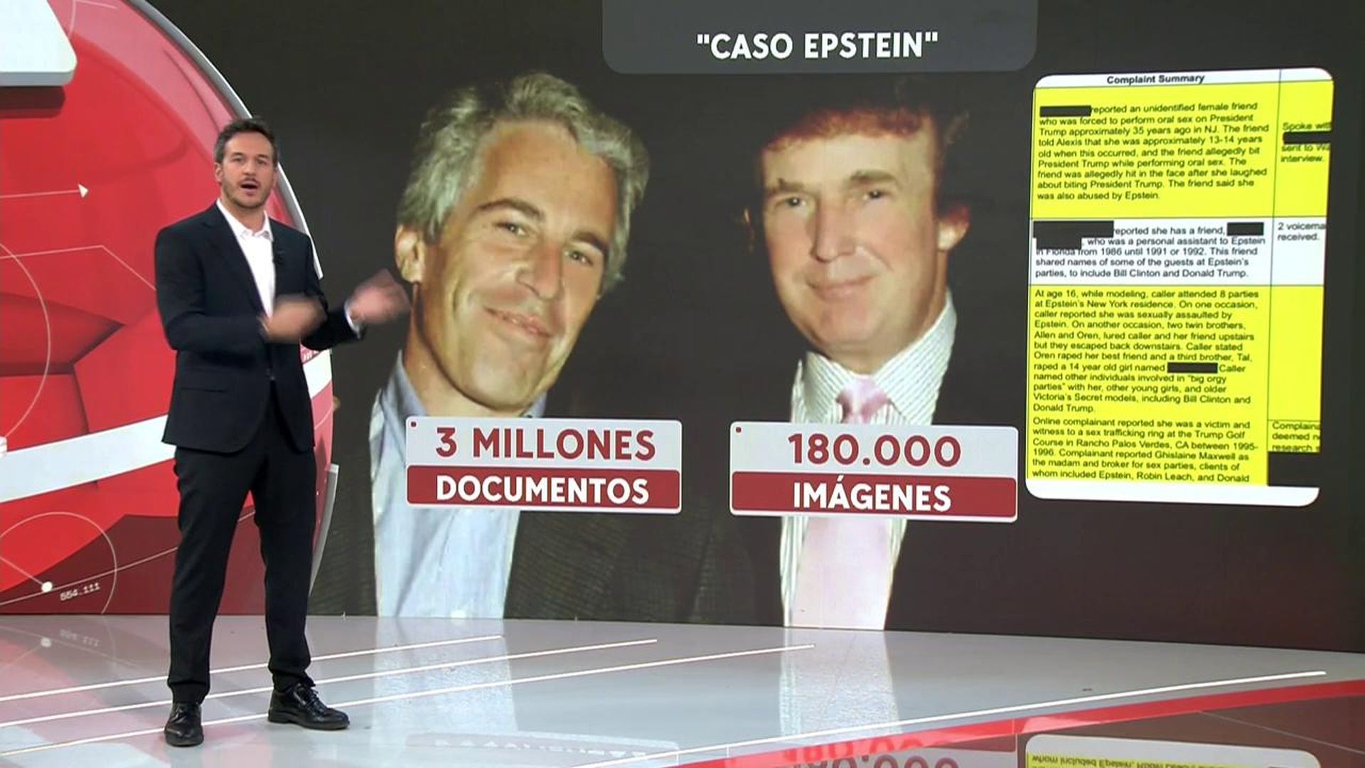 Donald Trump aparece 3.200 veces en los papeles de Epstein: Una menor de 13 años asegura que fue golpeada y violada por él