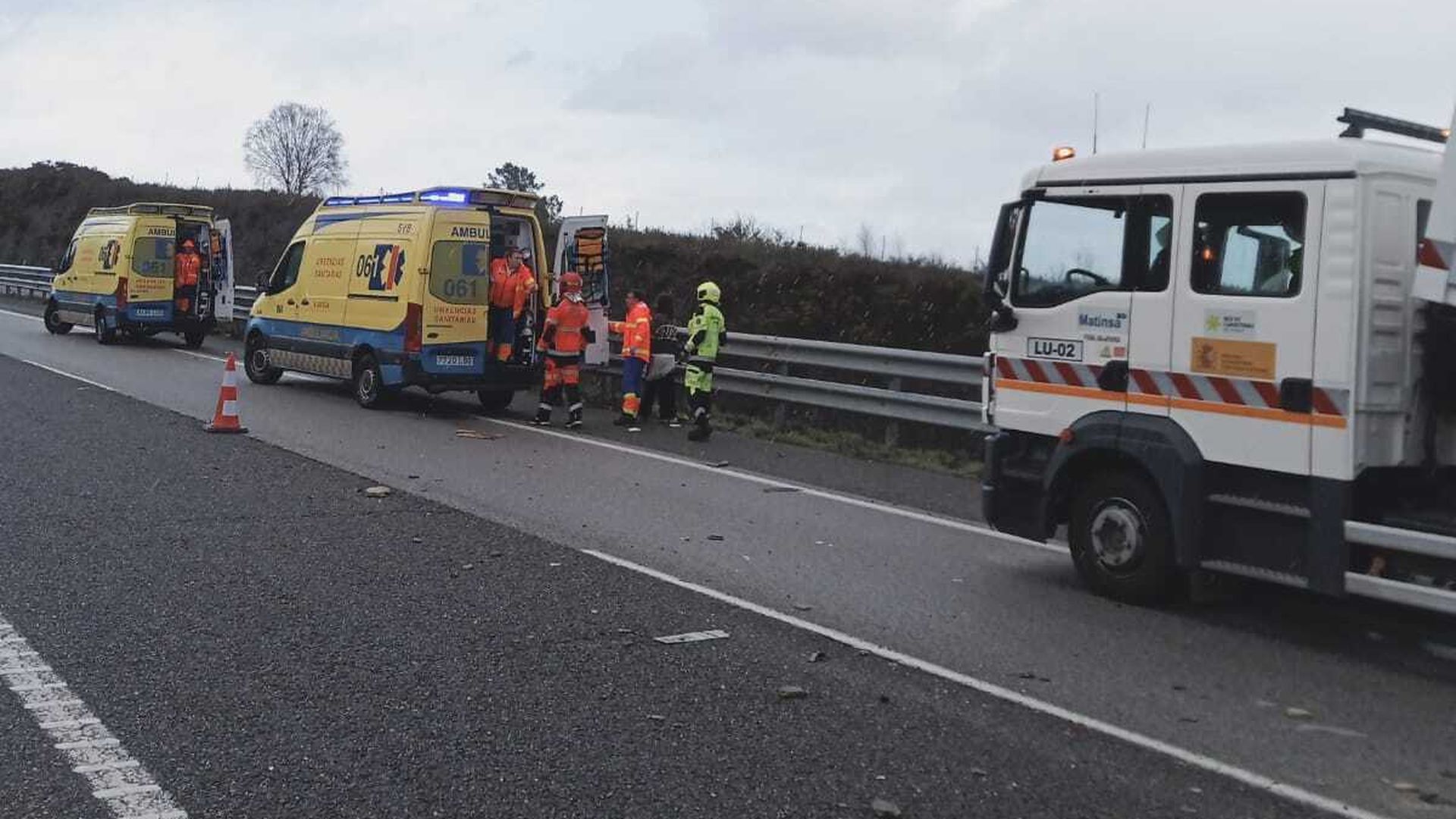 Imágenes del accidente mortal en la A8