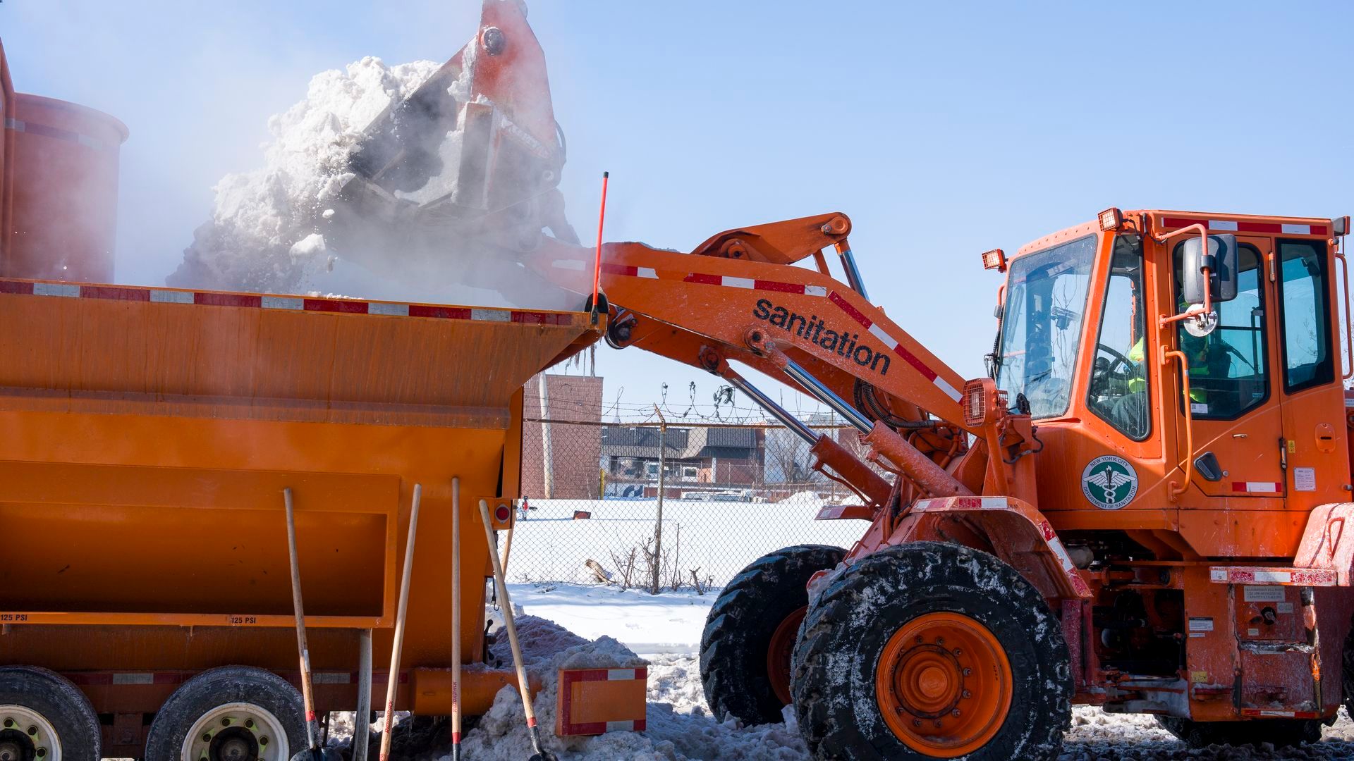 'Jacuzzi de nieve' limpiando las calles de Nueva York