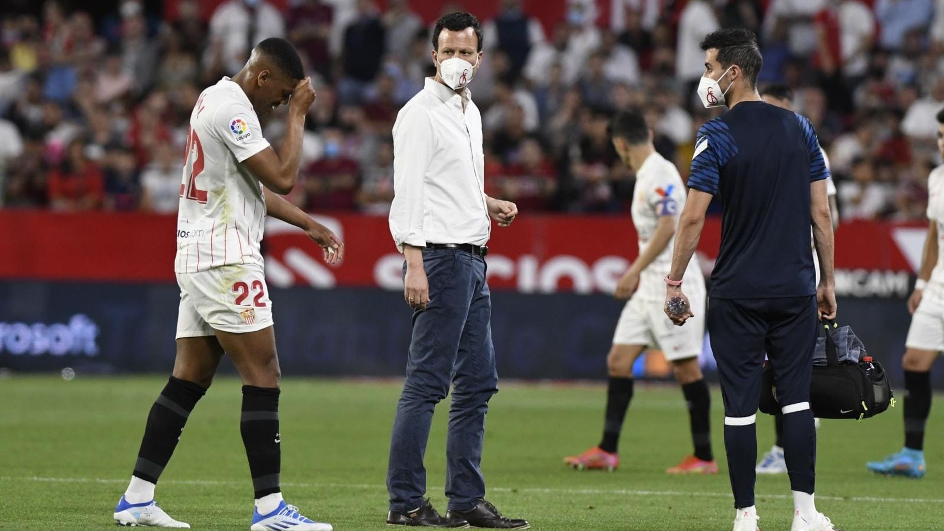 Martial, lesionado en un Sevilla-Real Madrid