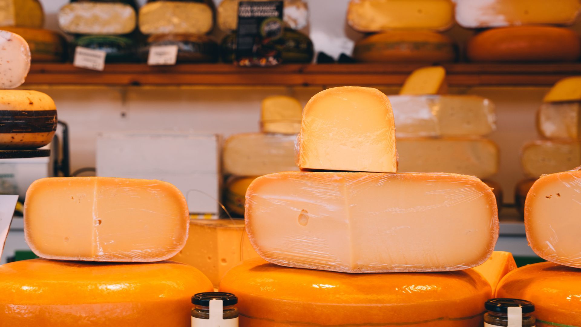 Quesos conservados en papel film