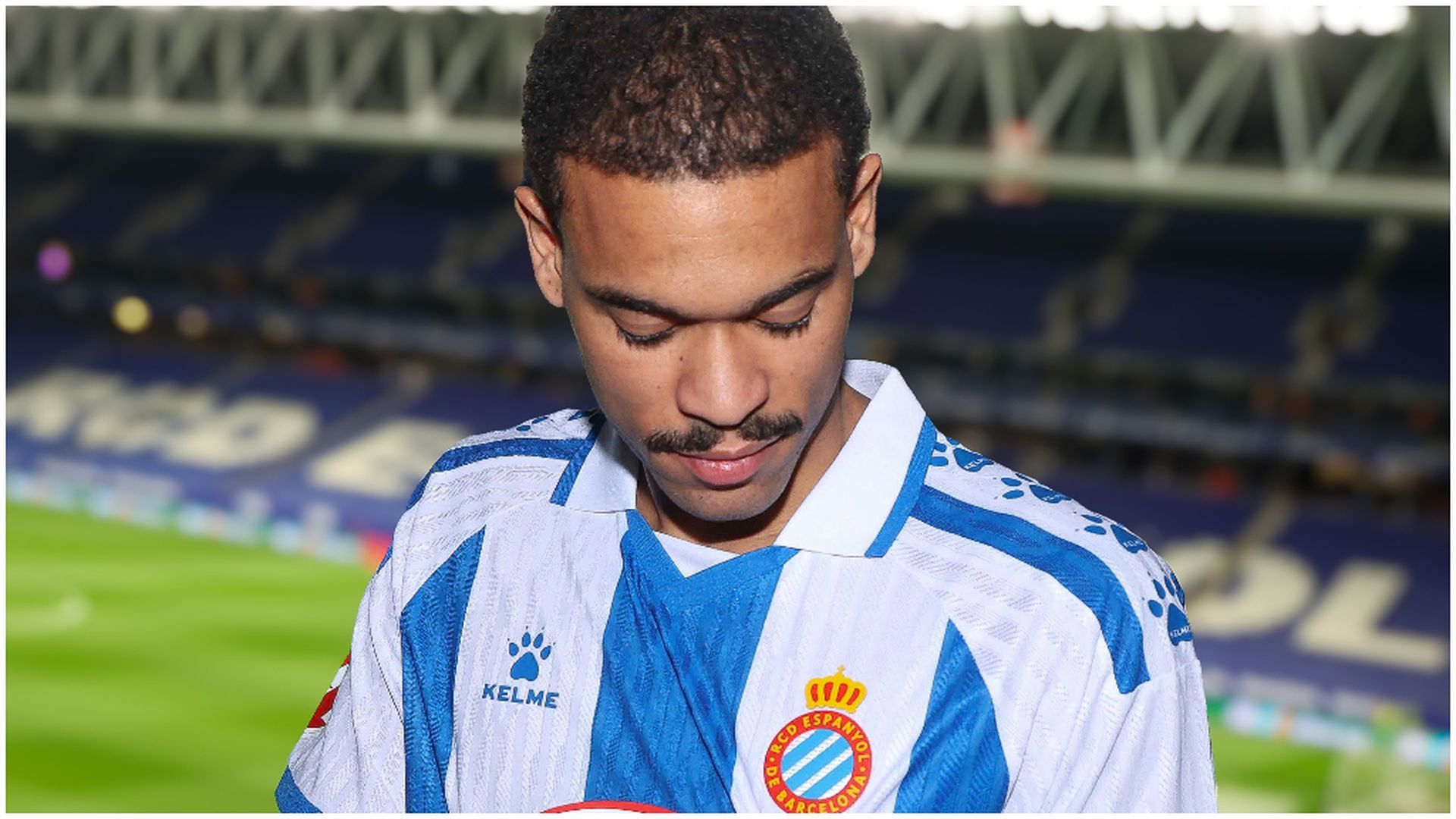 Cyril Ngonge, con la camiseta del Espanyol