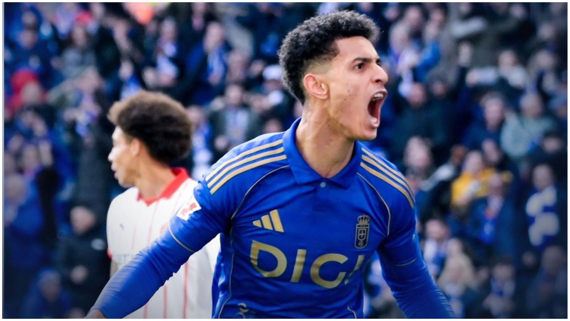 Ilyas Chaira celebra el gol de la victoria ante el Girona Ilyas Chaira celebra el gol de la victoria ante el Girona