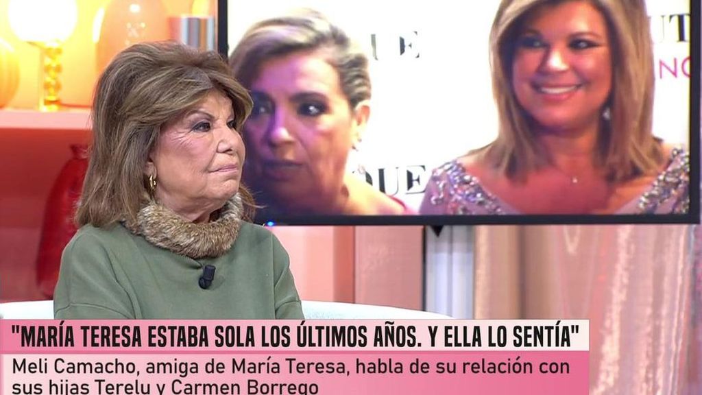 Meli Camacho señala a Carmen Borrego y Terelu Campos: "María Teresa sentía soledad, sus hijas solo le hablaban por teléfono" Fiesta 2026 Top Vídeos 1002