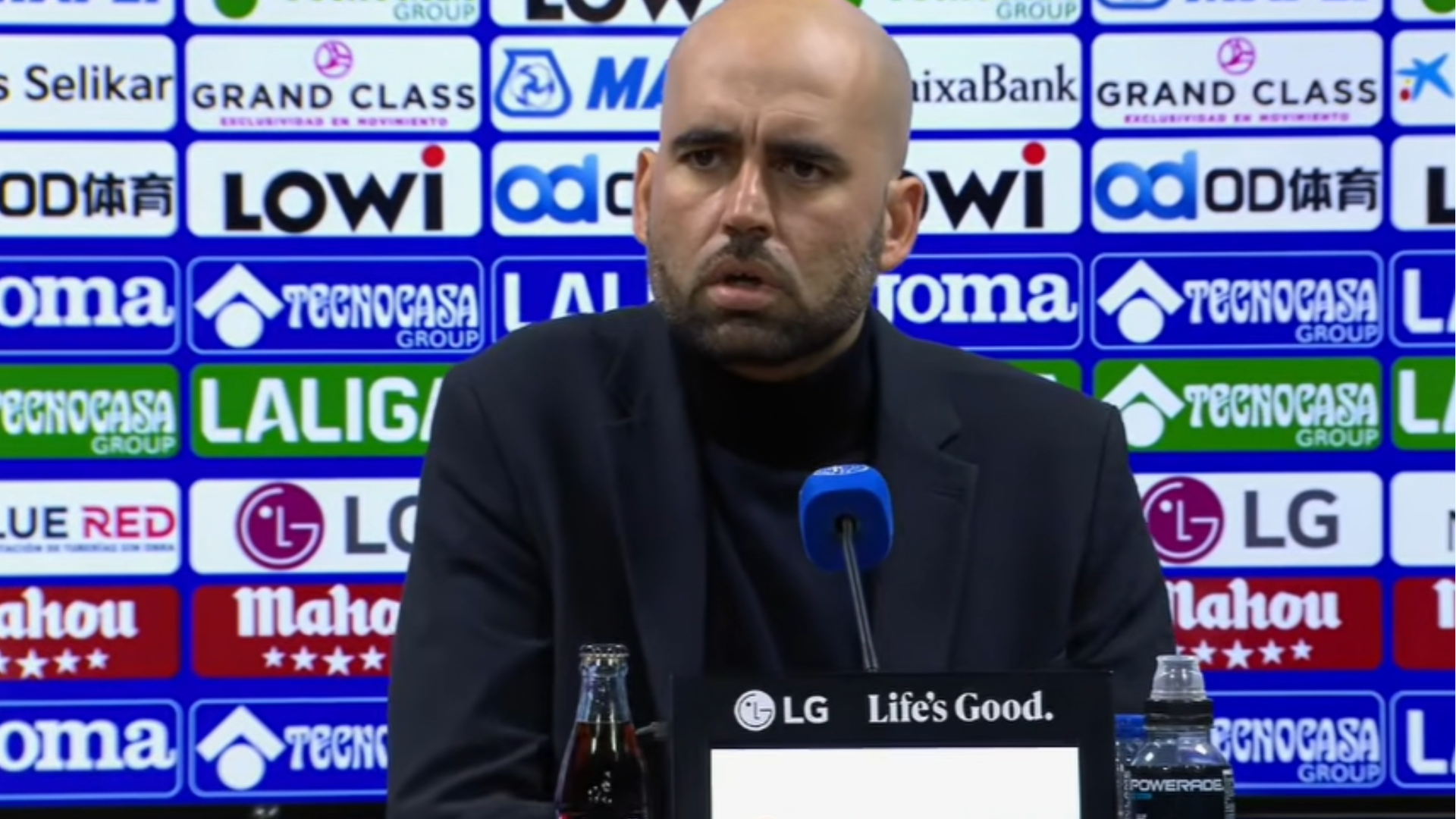 Claudio Giráldez en sala de prensa Claudio Giráldez en sala de prensa