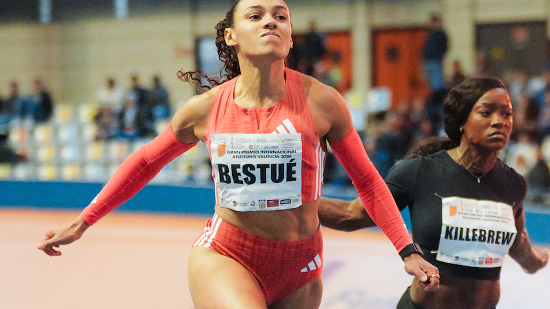 Jaël Bestué en los 60 metros