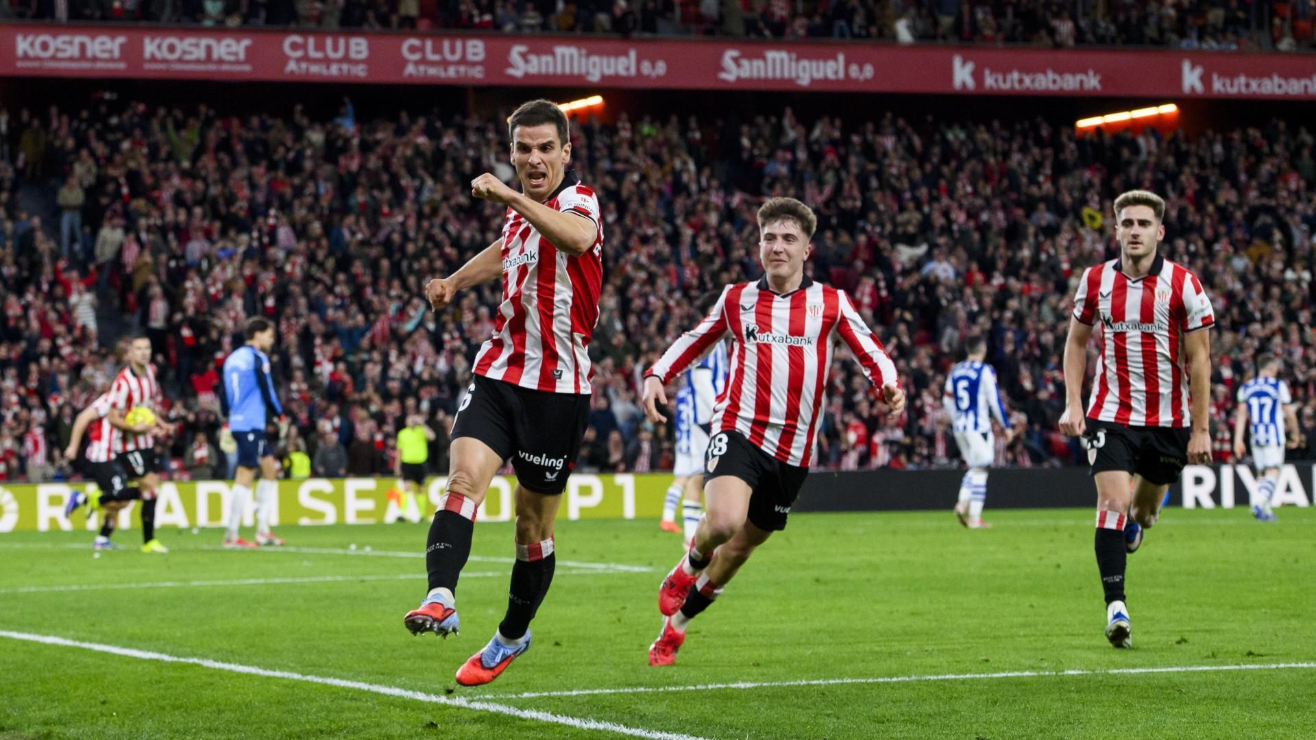 El gol de Ruiz de Galarreta en el derbi de San Mamés