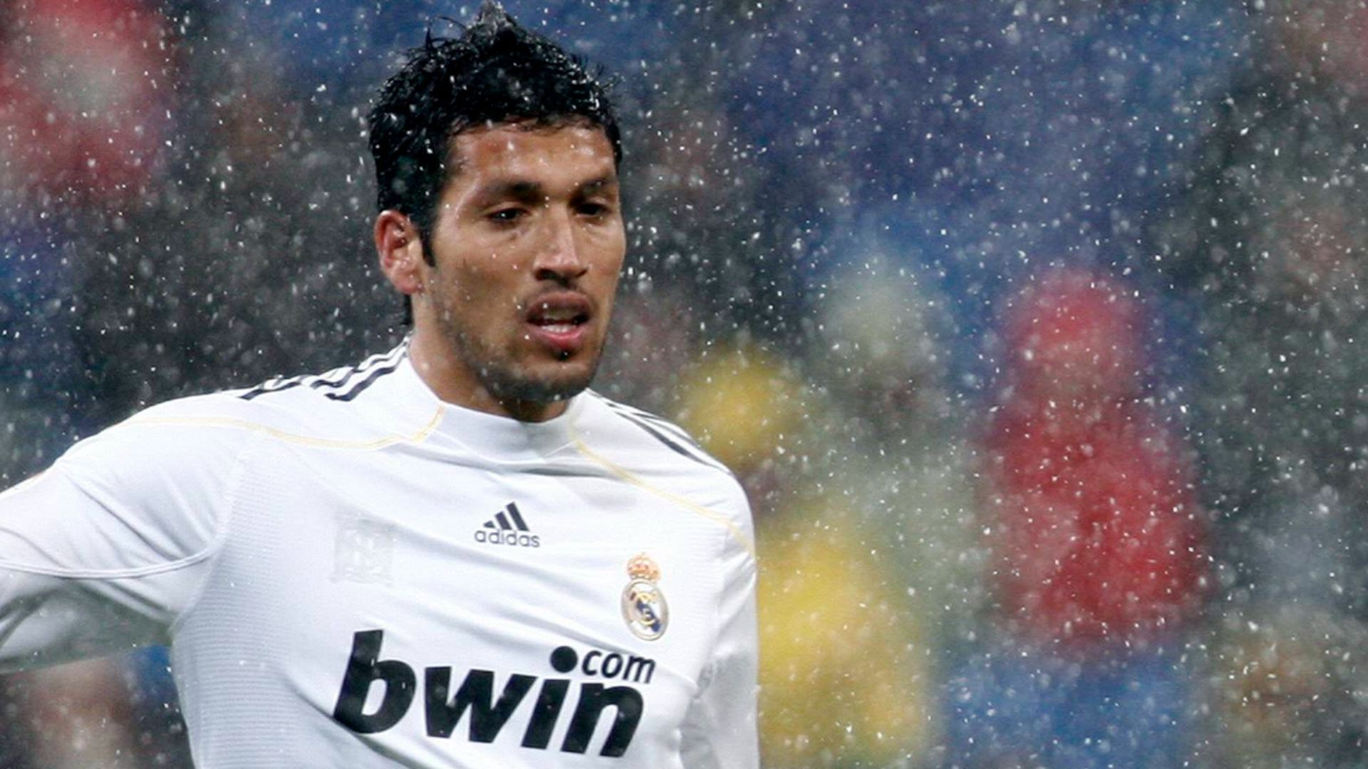 Ezequiel Garay en un partido con el Real Madrid Ezequiel Garay en un partido con el Real Madrid