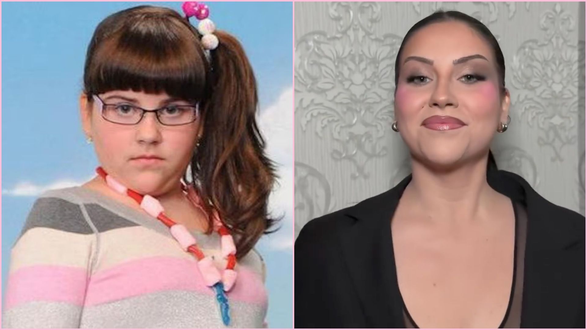 Fotomontaje con dos imágenes de Sanseverina Lazar, la actriz que dio vida a Aídita en 'Aída'