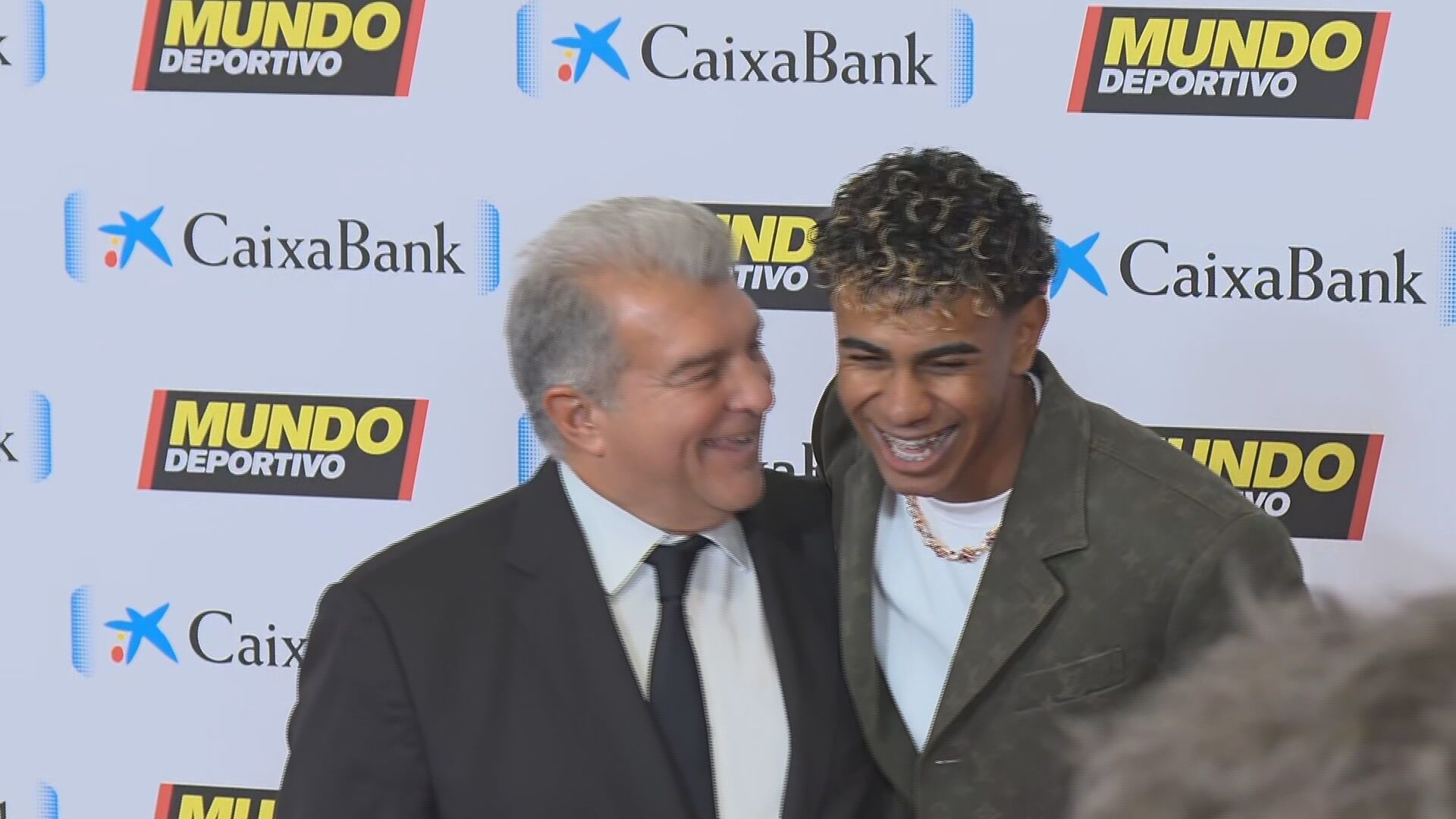 Joan Laporta y Lamine Yamal de confidencias en la gala de 'Mundo Deportivo' Joan Laporta y Lamine Yamal de confidencias en la gala de 'Mundo Deportivo'