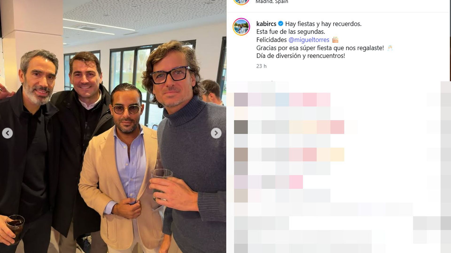 La fiesta de cumpleaños de Miguel Torres