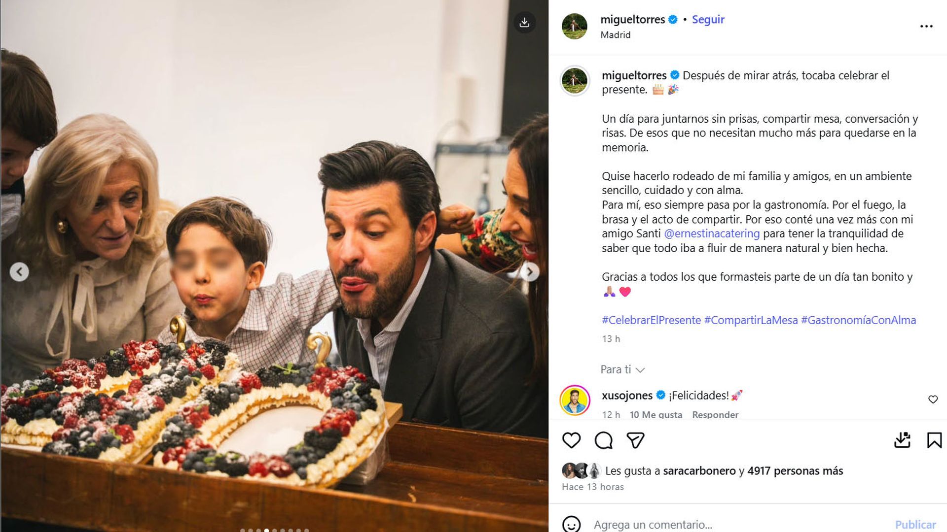 La fiesta de cumpleaños de Miguel Torres