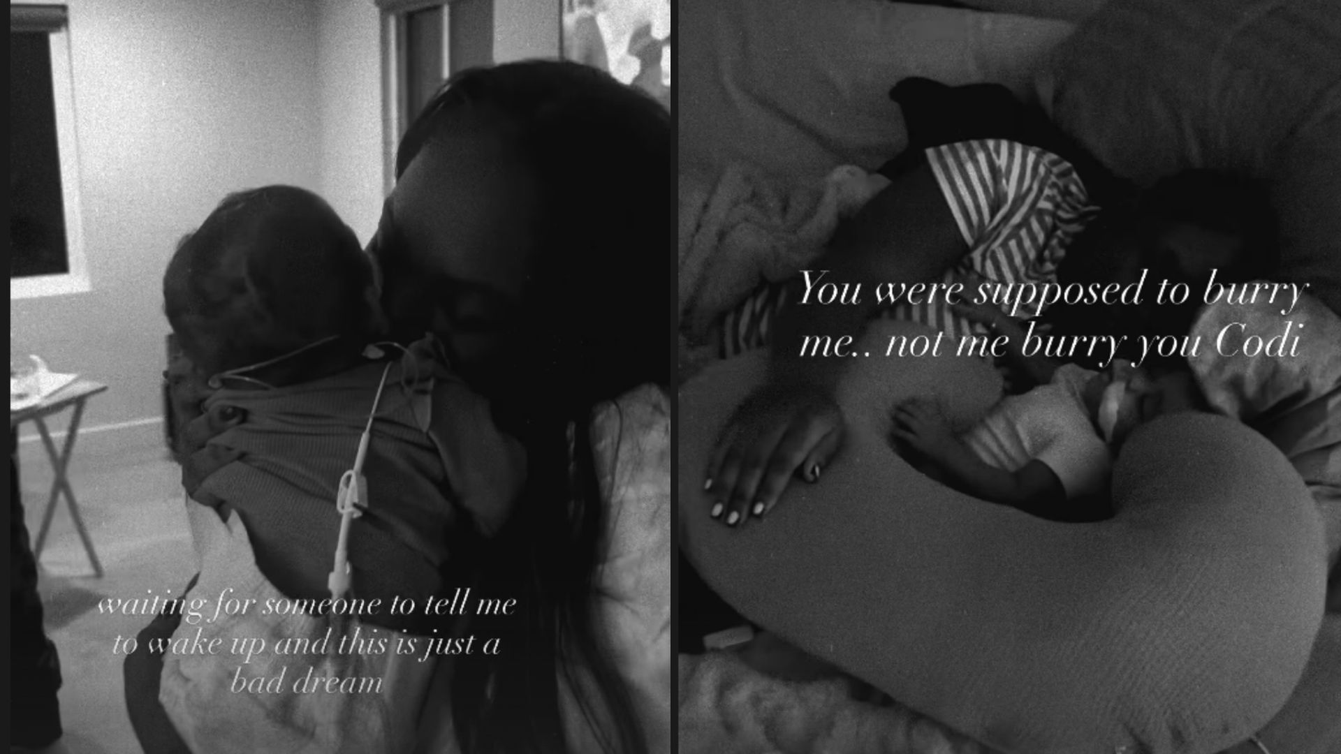 Los mensajes de despedida de la madre de la bebé.