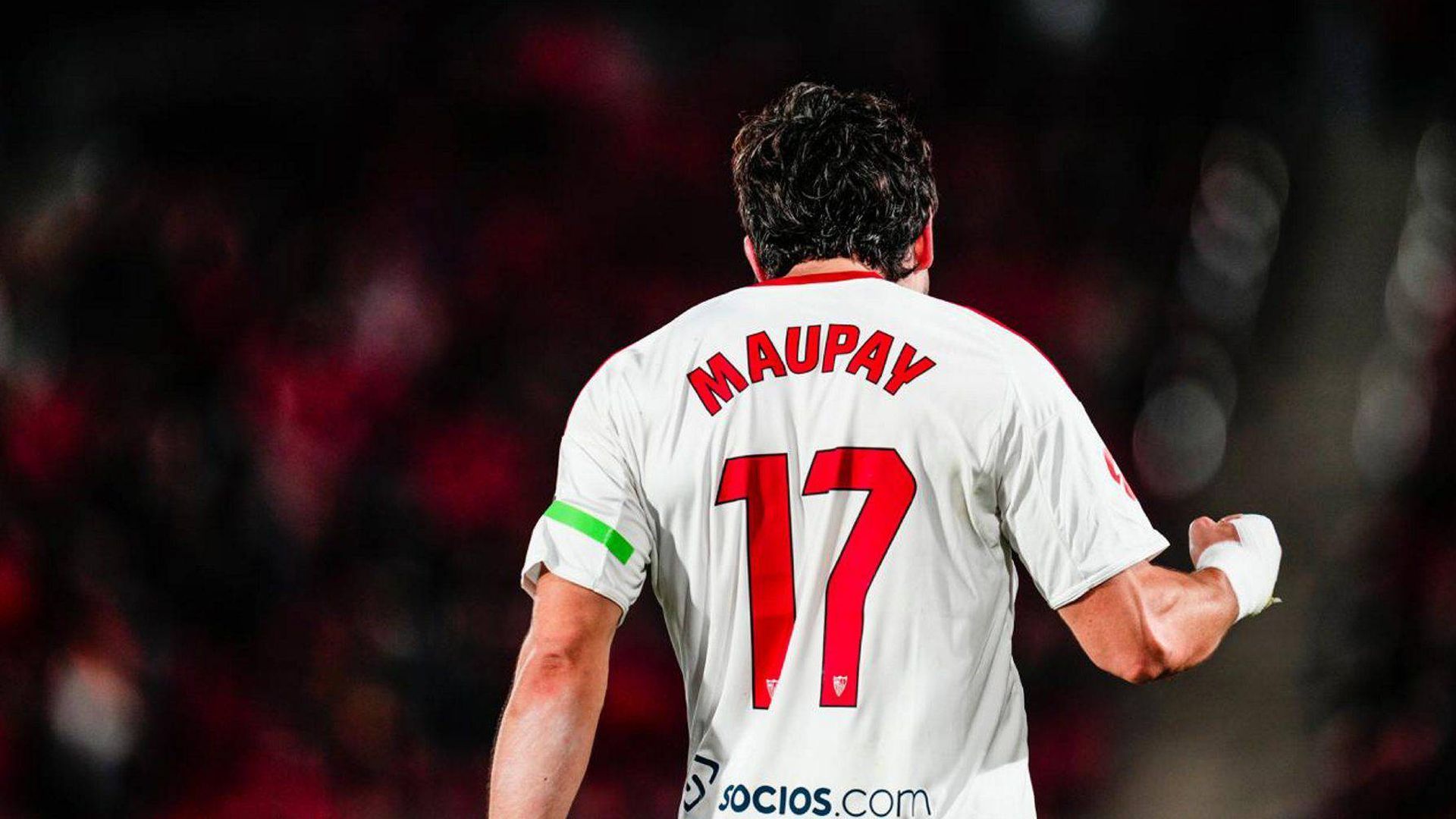 Maupay celebra su gol en el Mallorca-Sevilla Maupay celebra su gol en el Mallorca-Sevilla