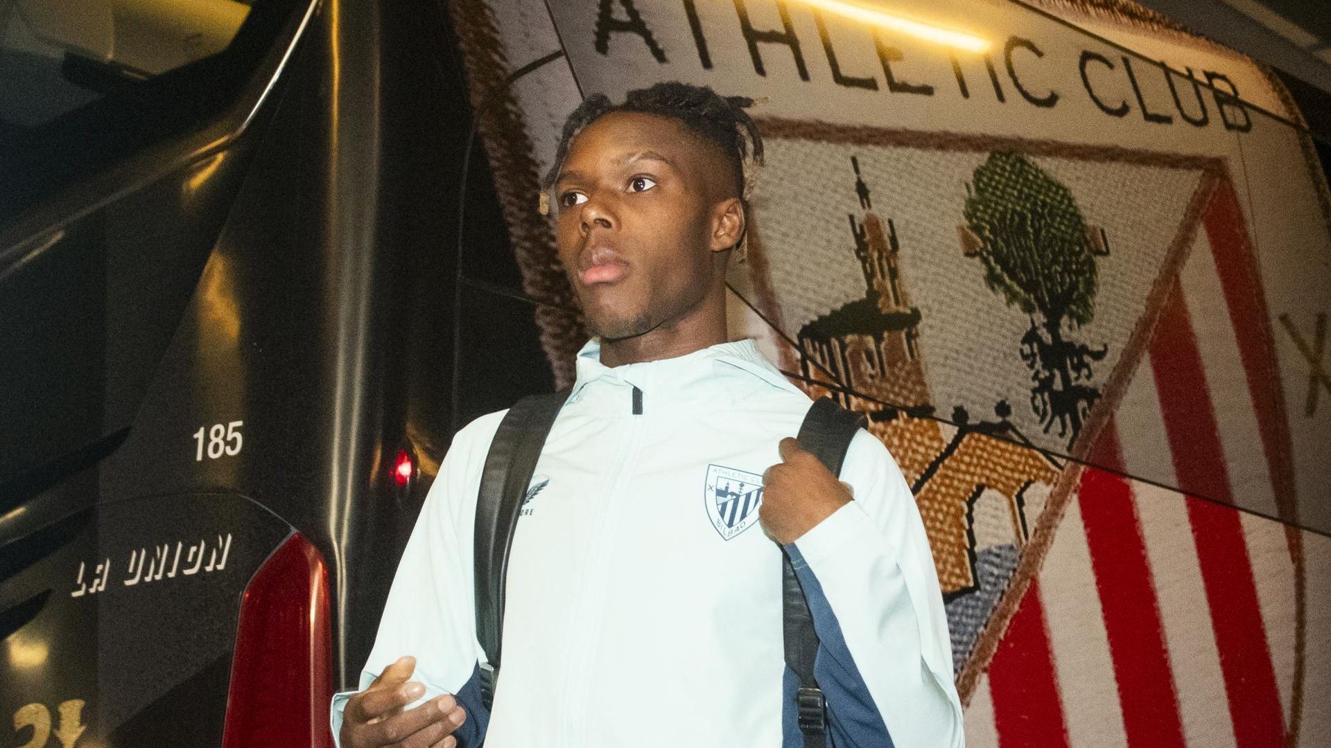 Nico Williams llega a San Mamés para disputar un partido